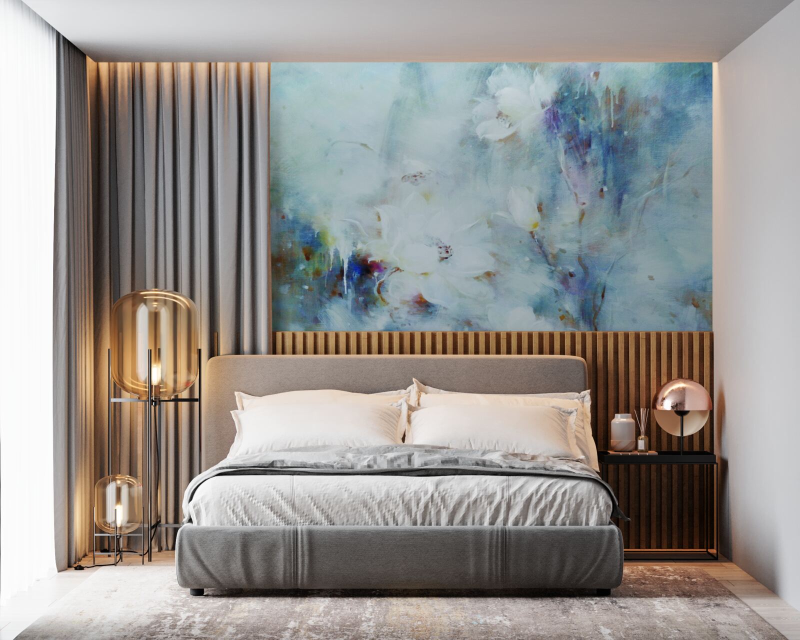 Fototapeta kwiatowy bałagan w akwarelach