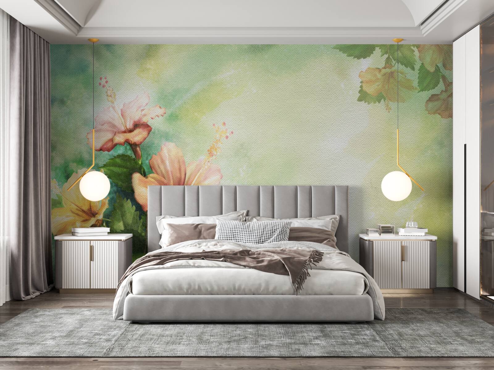 Fototapeta piękne akwarelowe rośliny