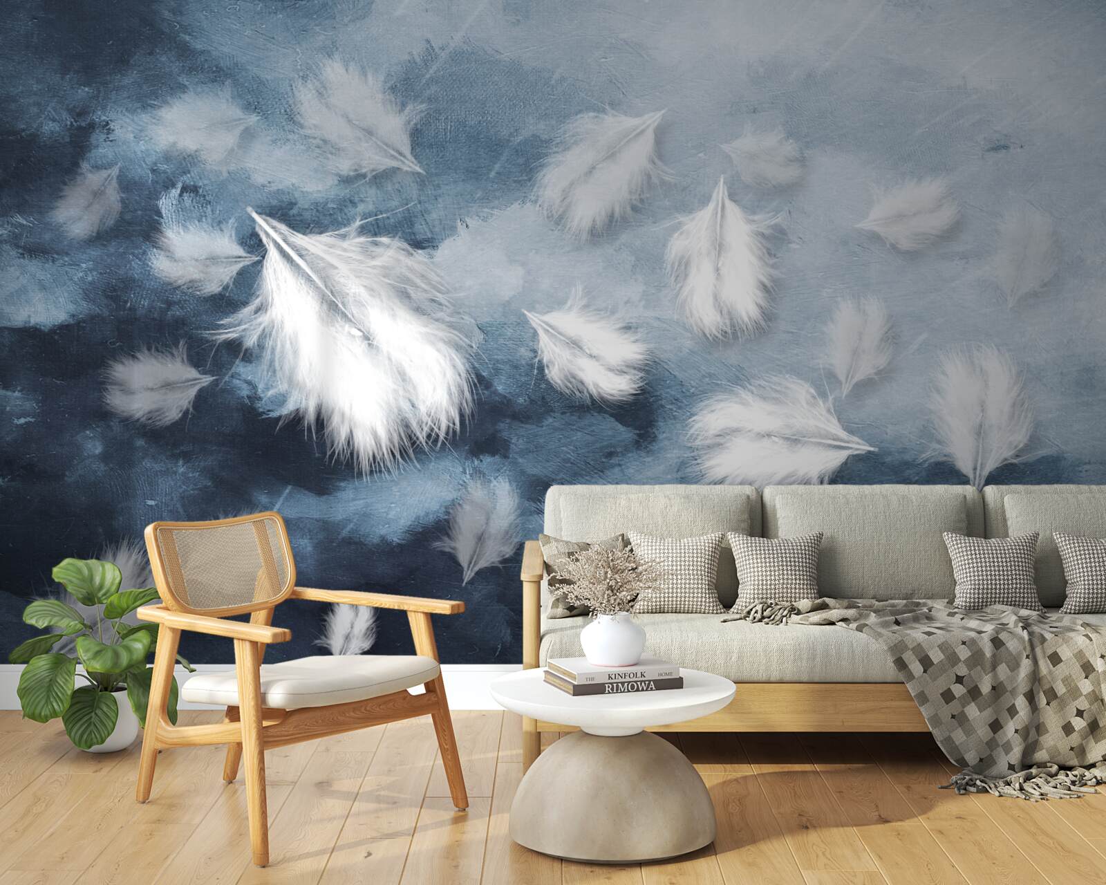 Fototapeta miękkie śnieżnobiałe piórka