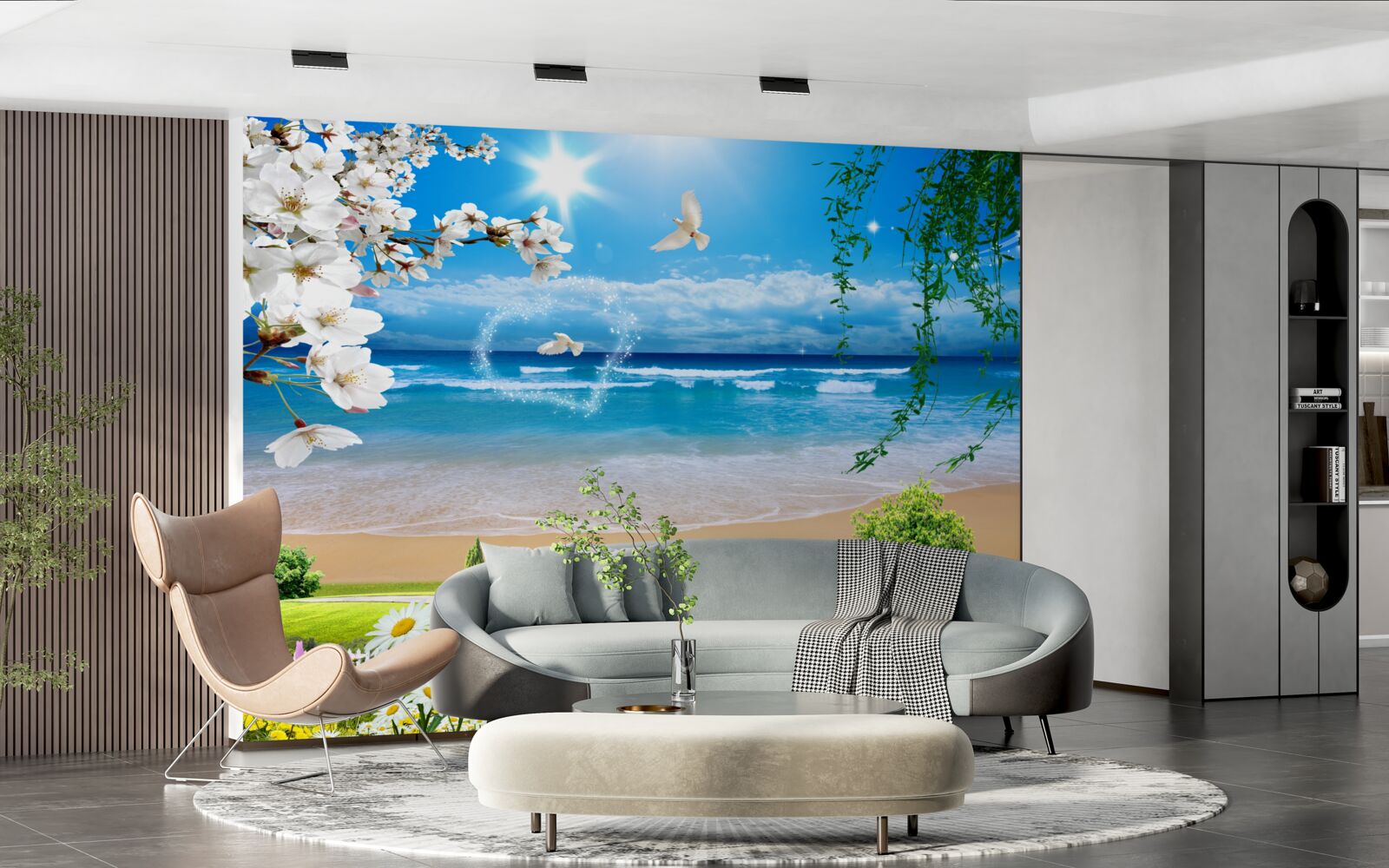 Fototapeta pastwiska oceaniczne w zieleni