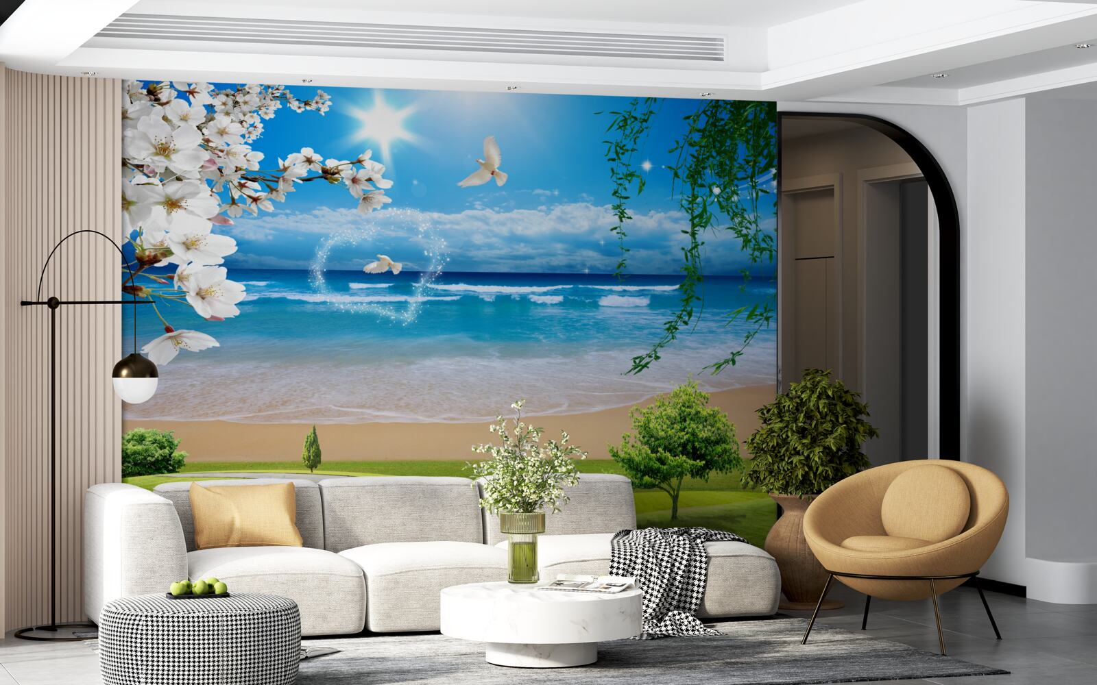 Fototapeta pastwiska oceaniczne w zieleni