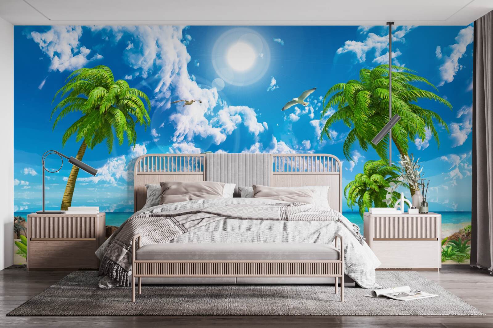 Fototapeta tropikalne molo z łodzią