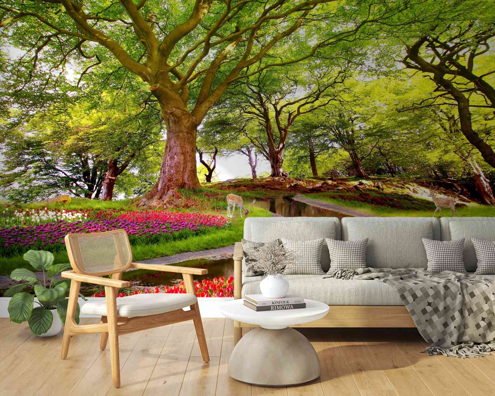 Fototapeta różnorodność letnich odcieni w głębi lasu