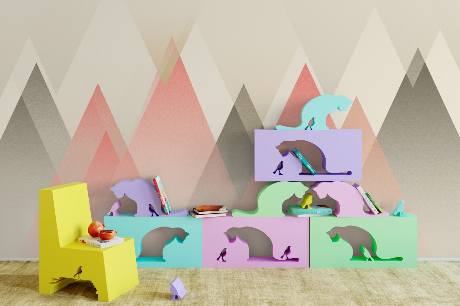 Fototapeta mglisty las jesienią