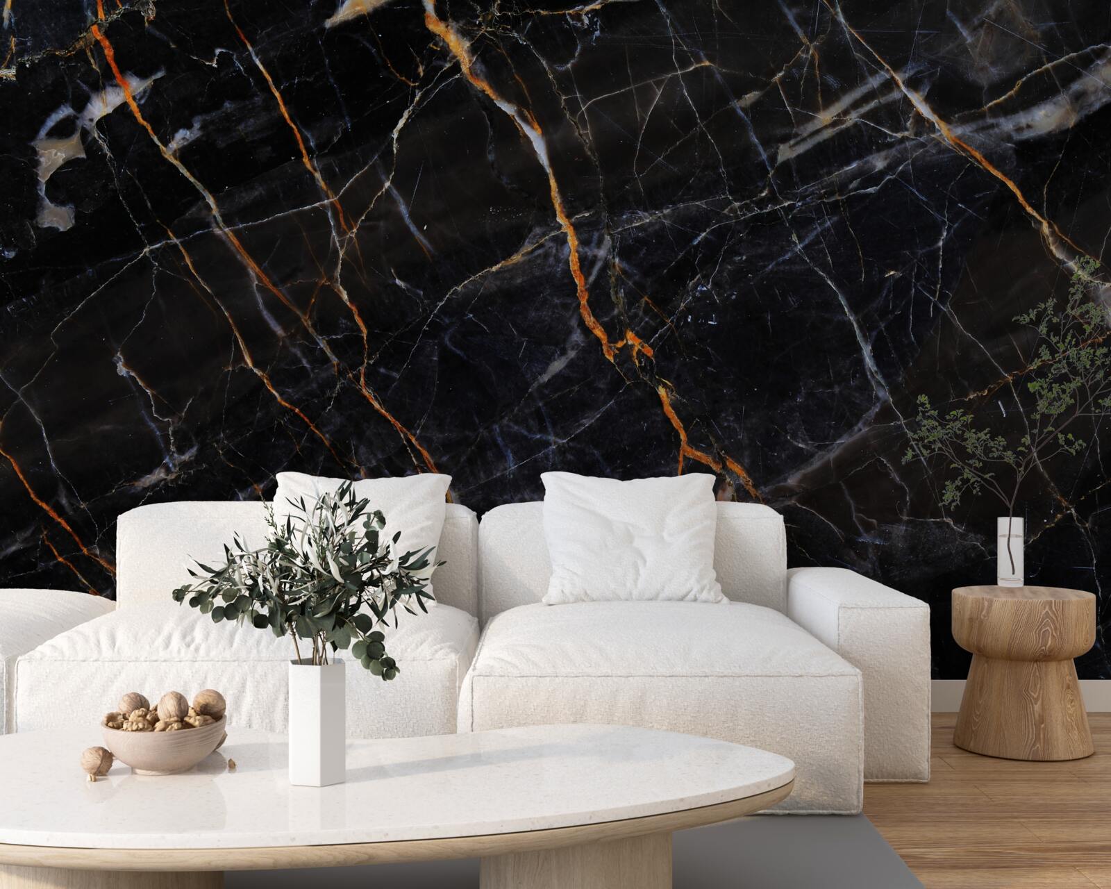 Fototapeta znakomity czarny marmur z dodatkami