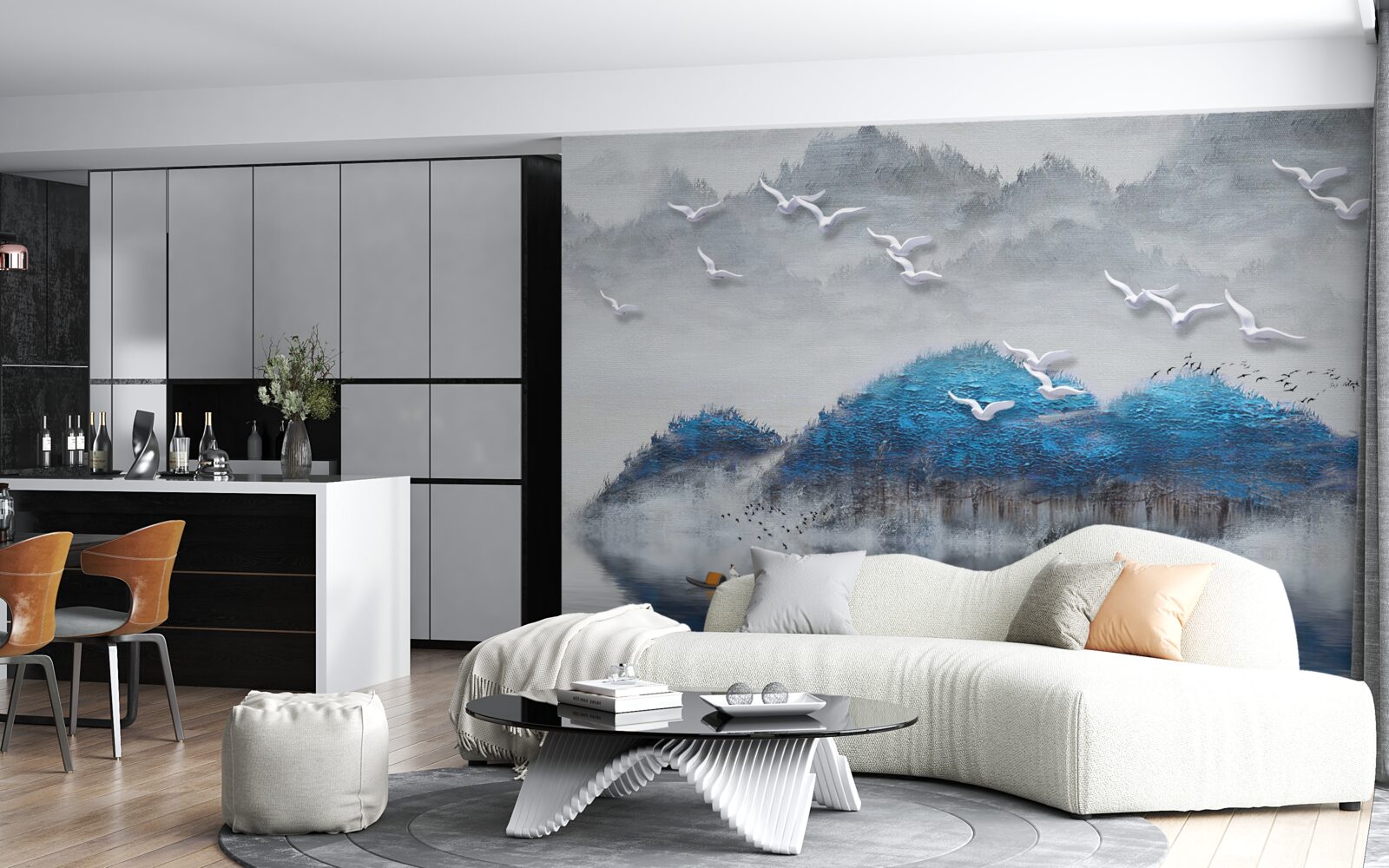 Fototapeta nury opuszczają staw