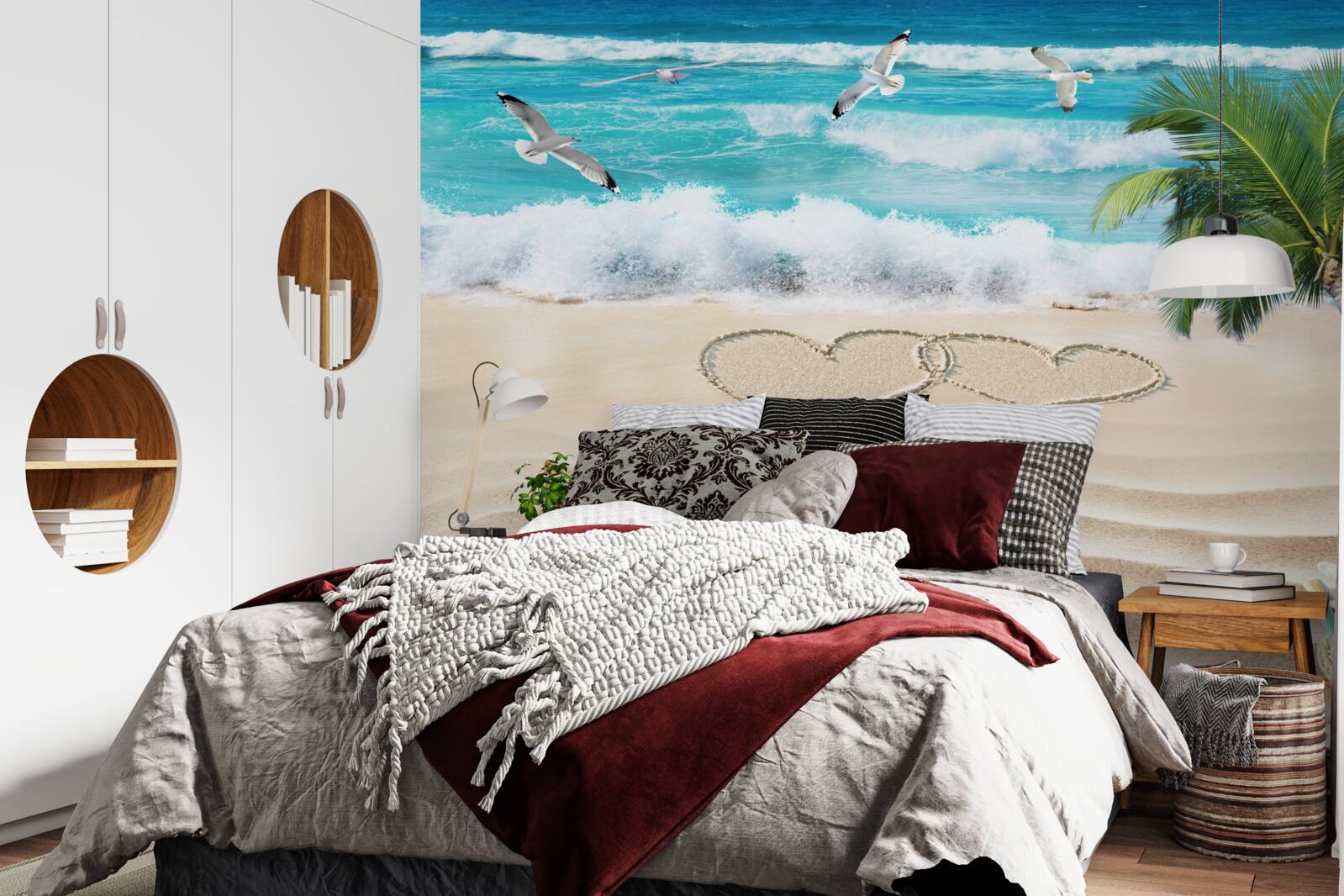 Fototapeta palmy i plaża w tropikach