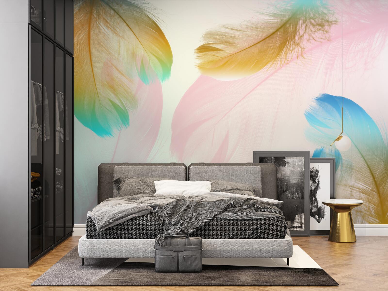 Fototapeta pastelowe piórka