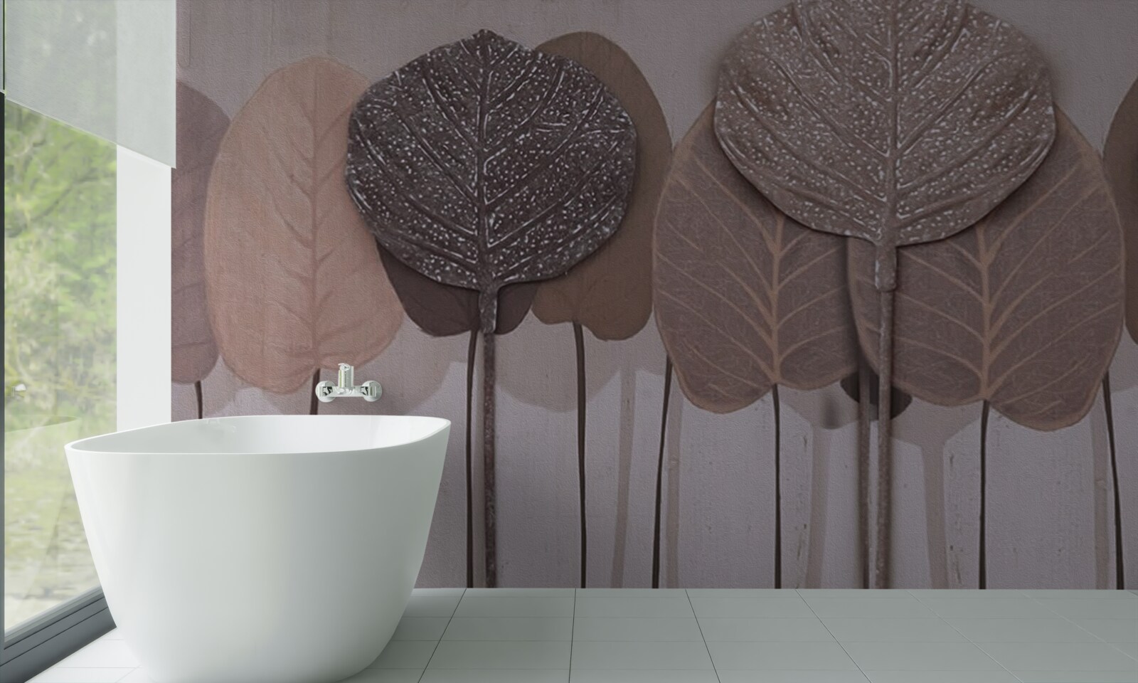 Fototapeta las pokryty jesiennymi liśćmi