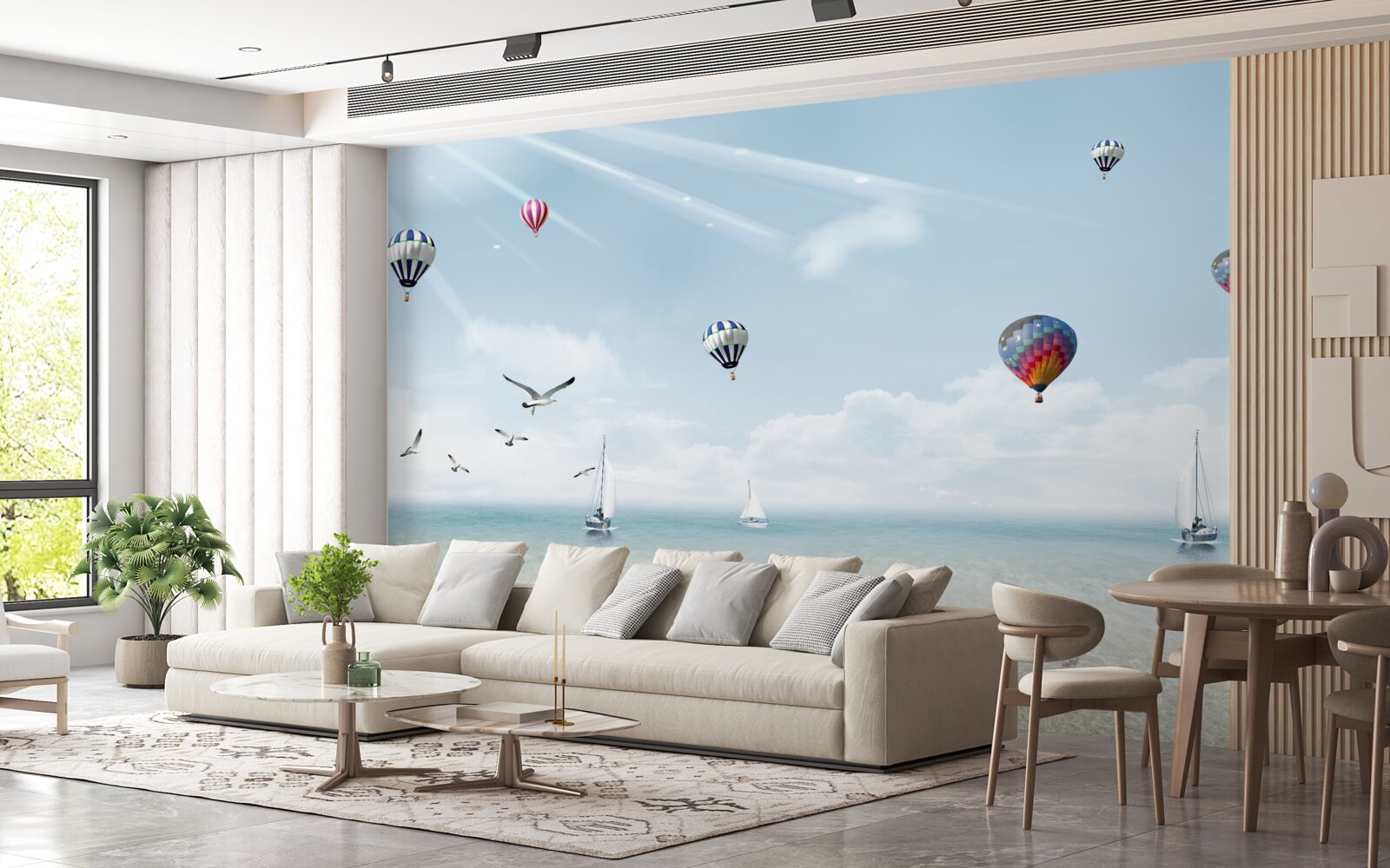 Fototapeta morze pełne balonów