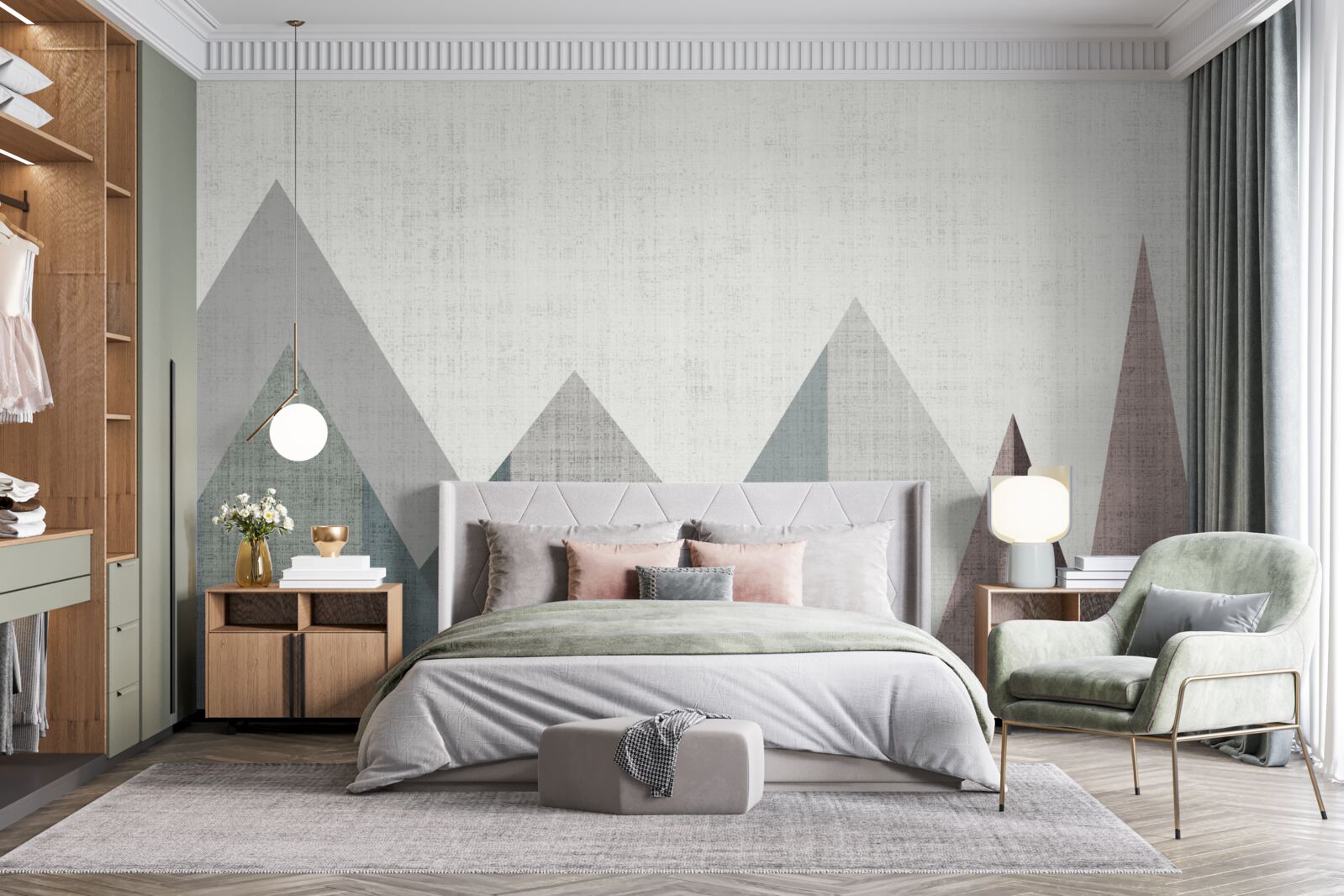 Fototapeta szczyty i szczyty są zanurzone w zimnie