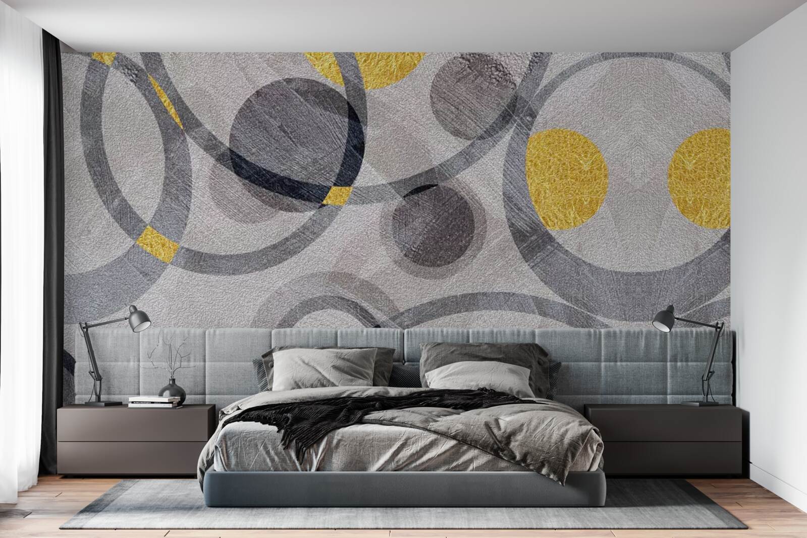 Fototapeta okręgi i krzywe w kształcie koła