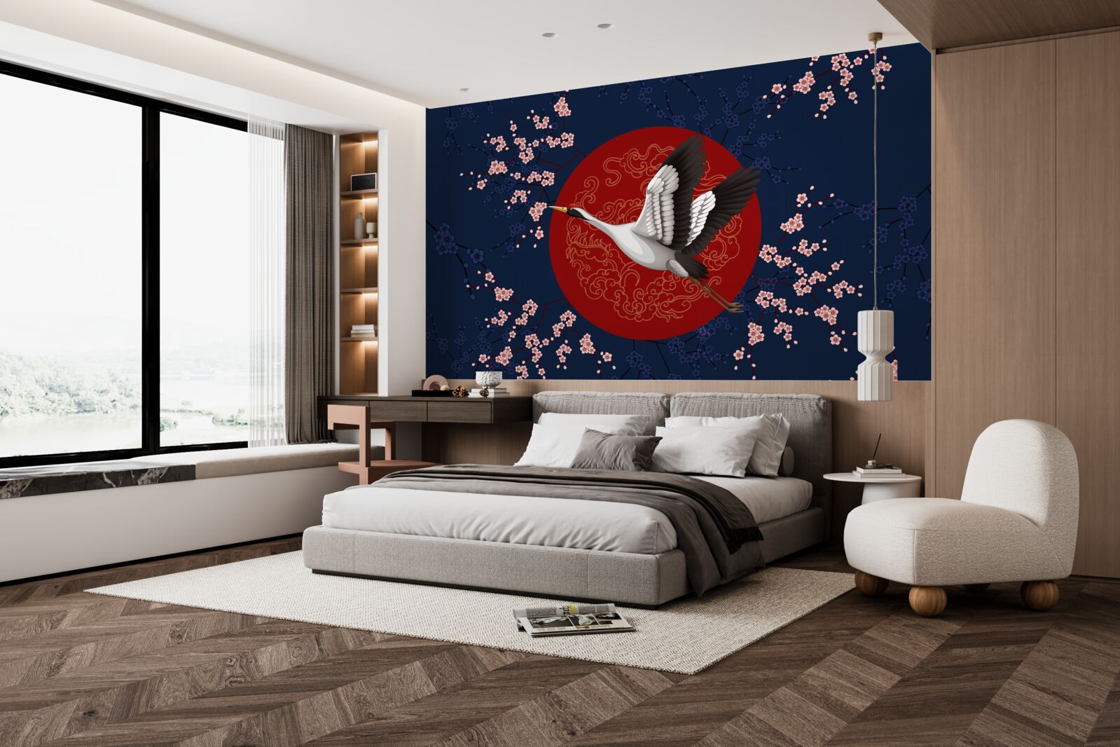 Fototapeta japońskie ciasto z motywem nieba