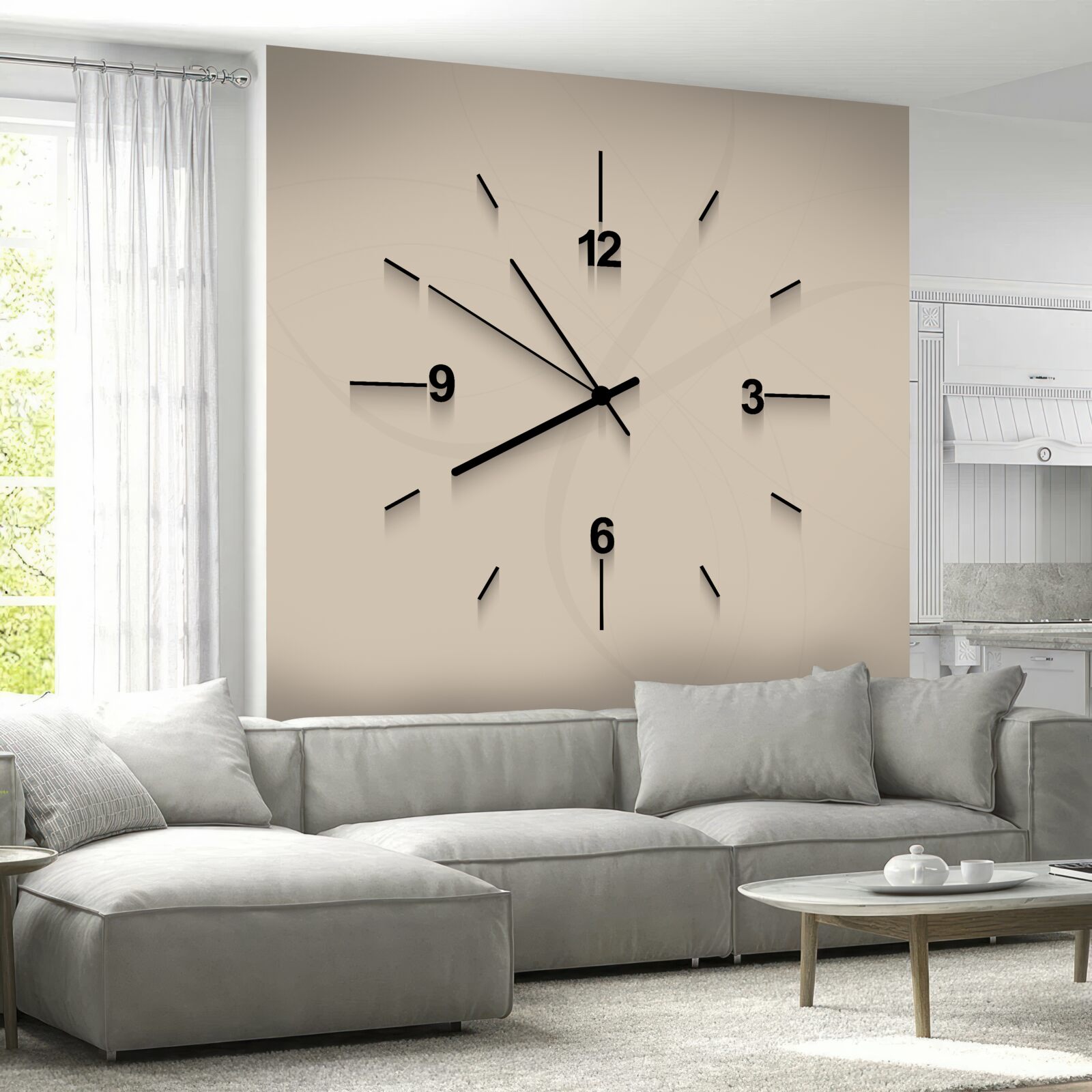 Fototapeta zegar ścienny z czterema cyframi