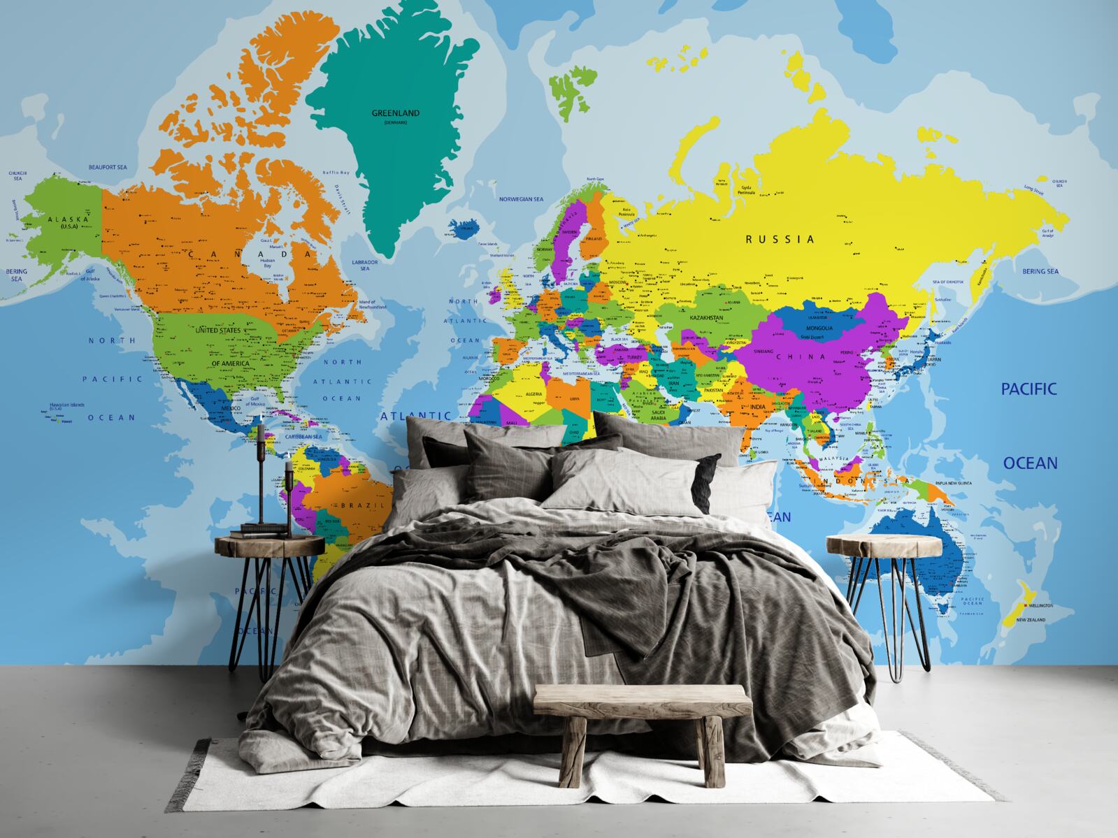 Fototapeta Światowy schemat geopolityczny