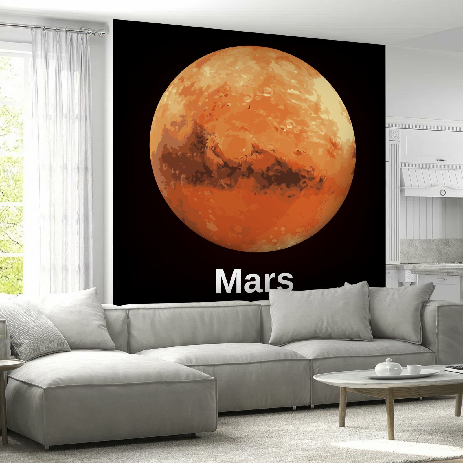Fototapeta bliższe spojrzenie na planetę mars