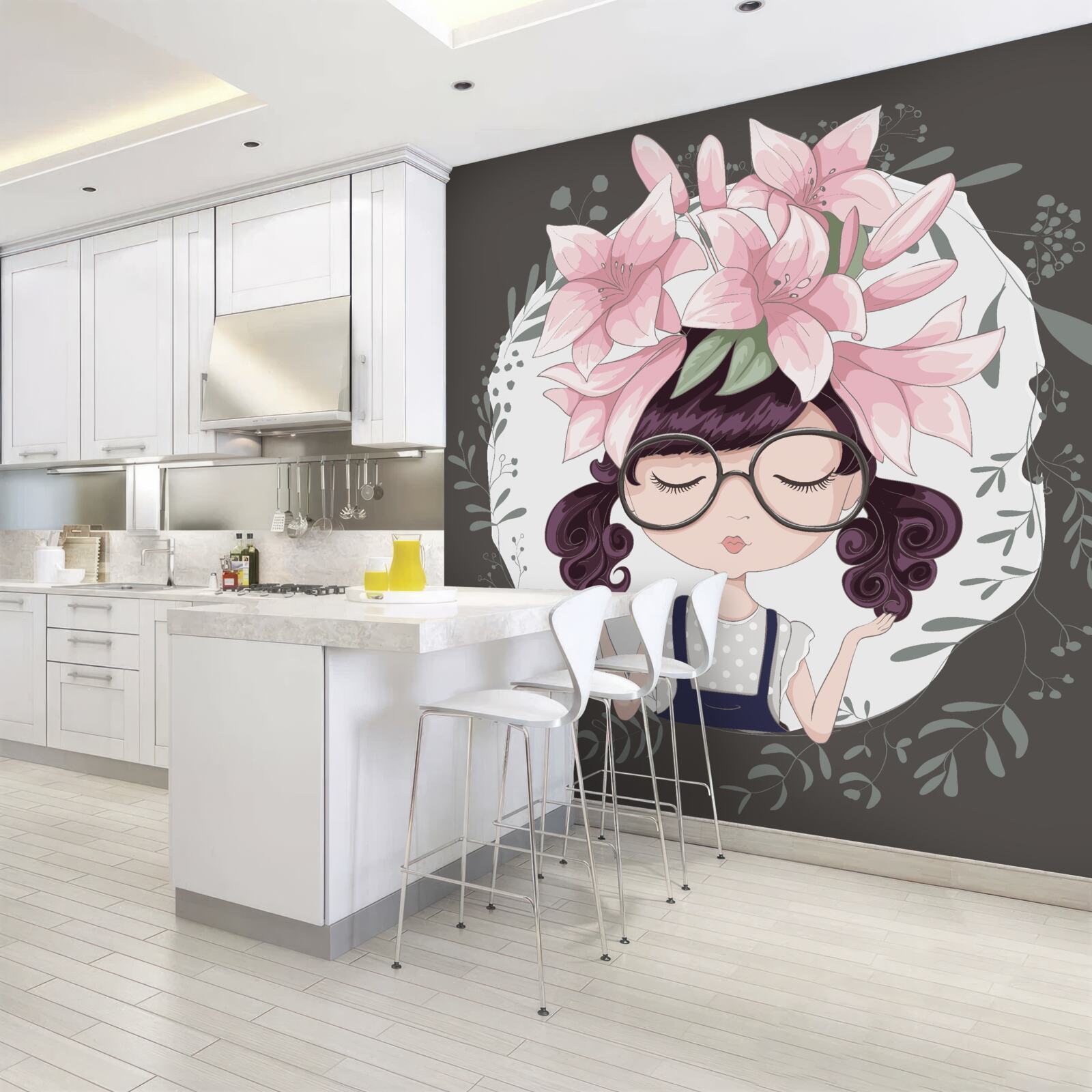 Fototapeta dziewczyna z wiankiem na głowie