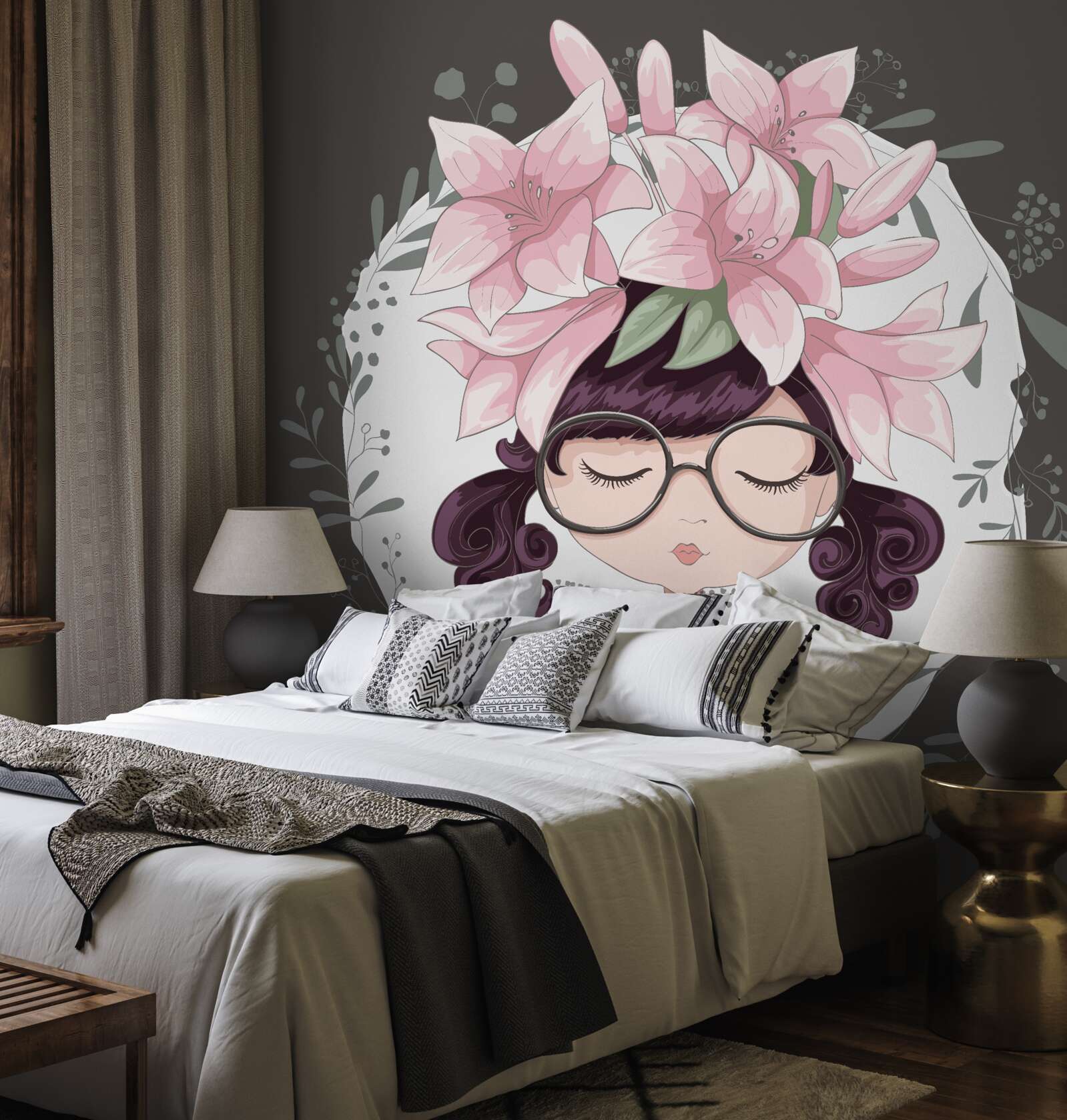 Fototapeta dziewczyna z wiankiem na głowie