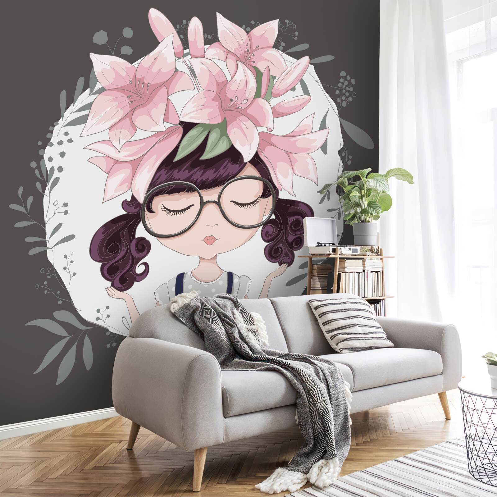 Fototapeta dziewczyna z wiankiem na głowie