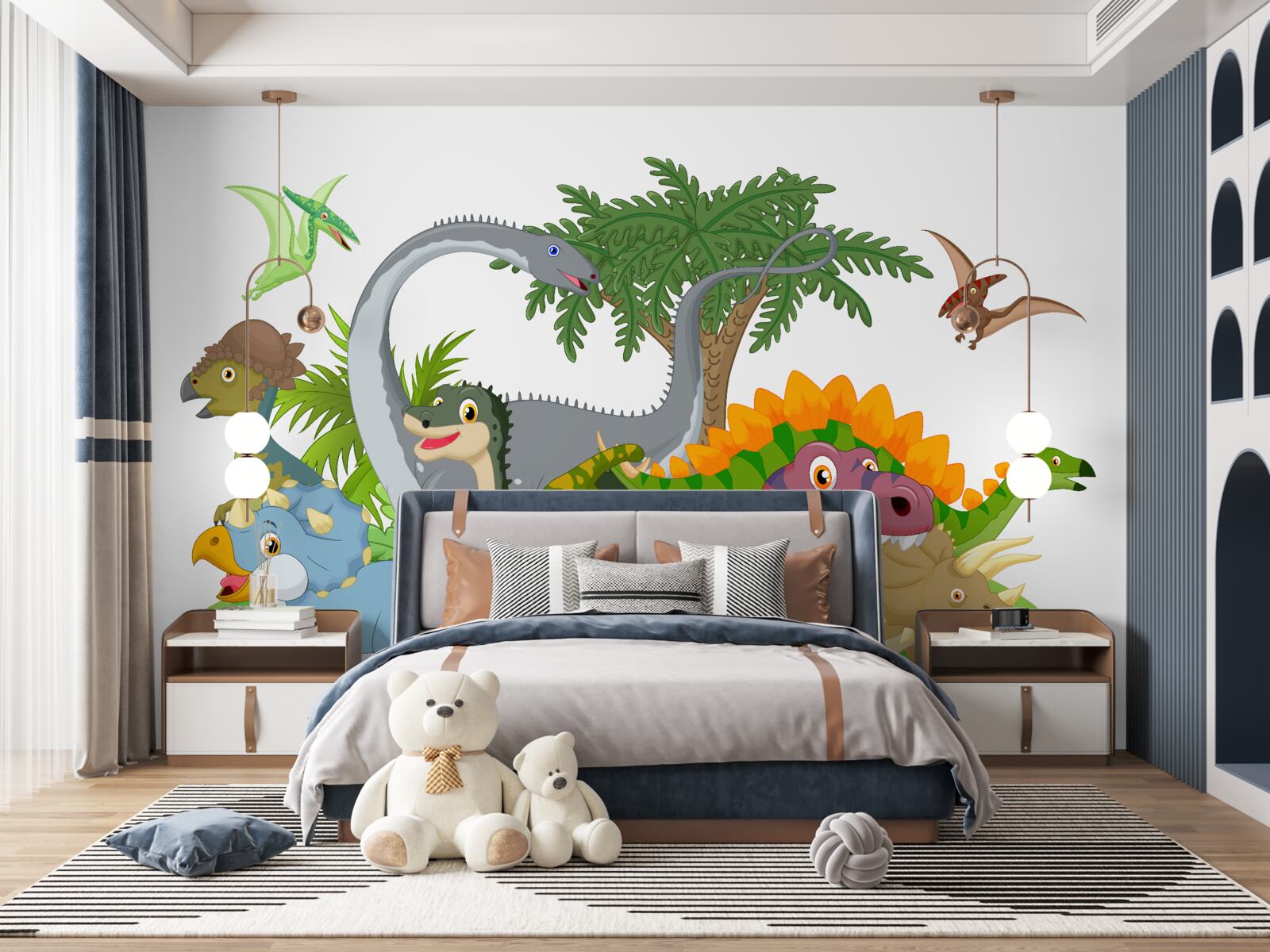 Fototapeta dinozaury z uśmiechami