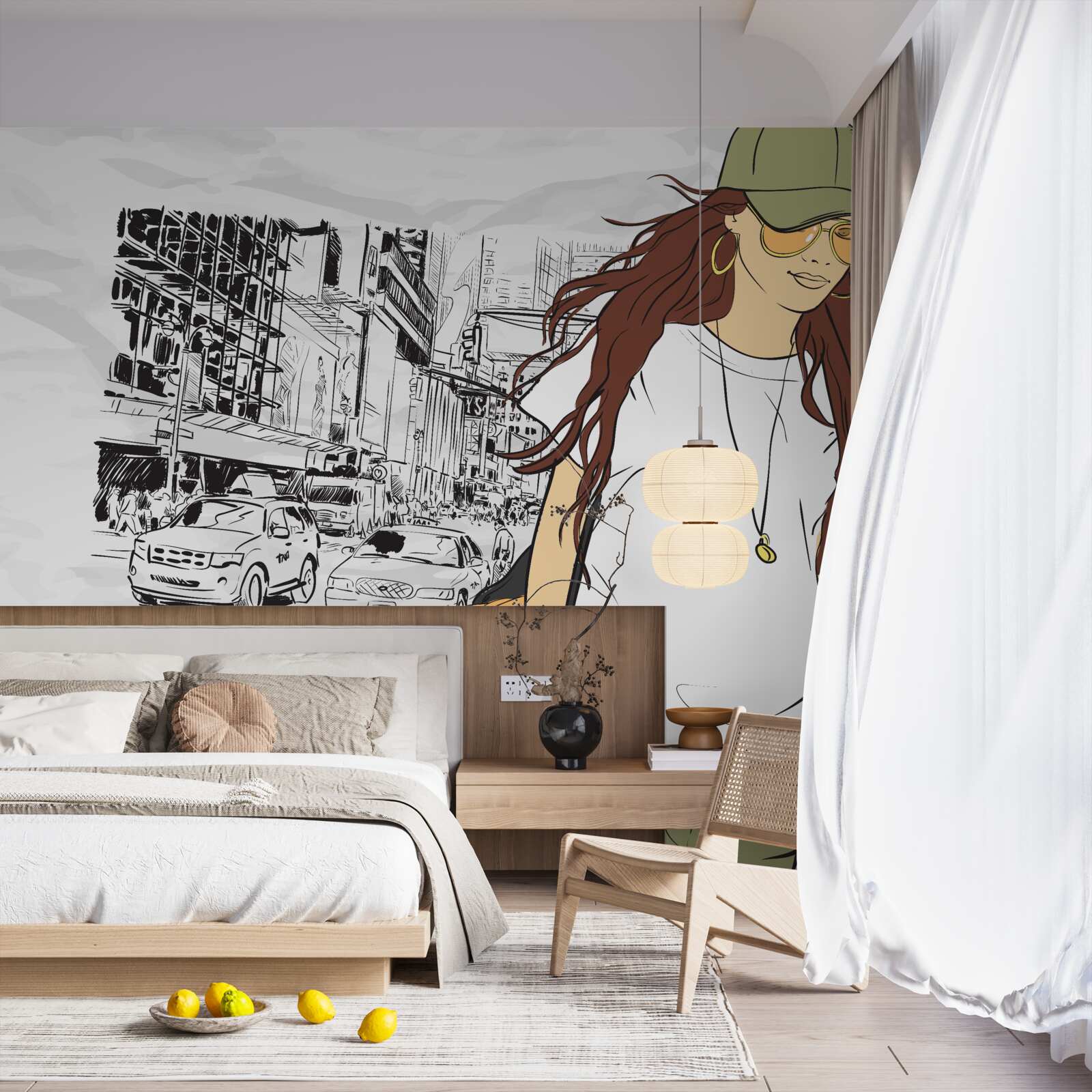 Fototapeta stylowa i atrakcyjna dziewczyna