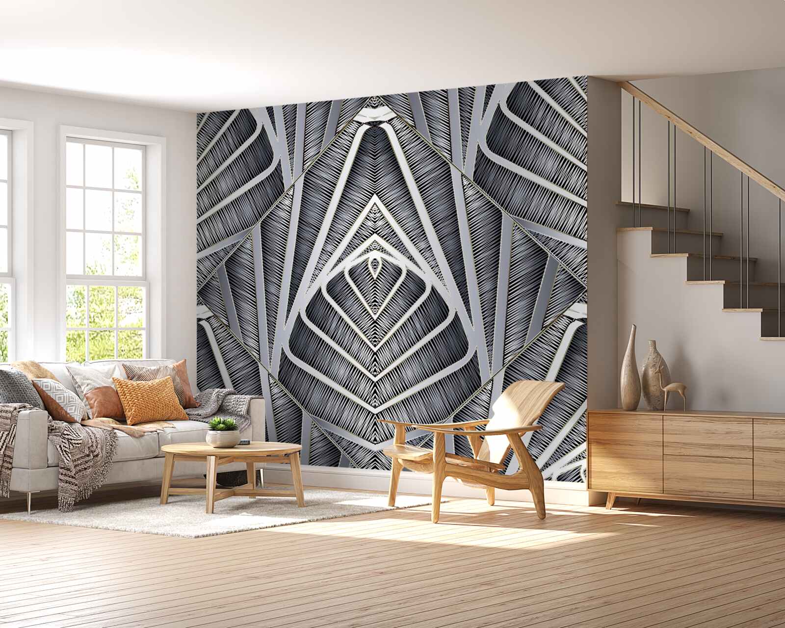 Fototapeta abstrakcyjny wzór liści