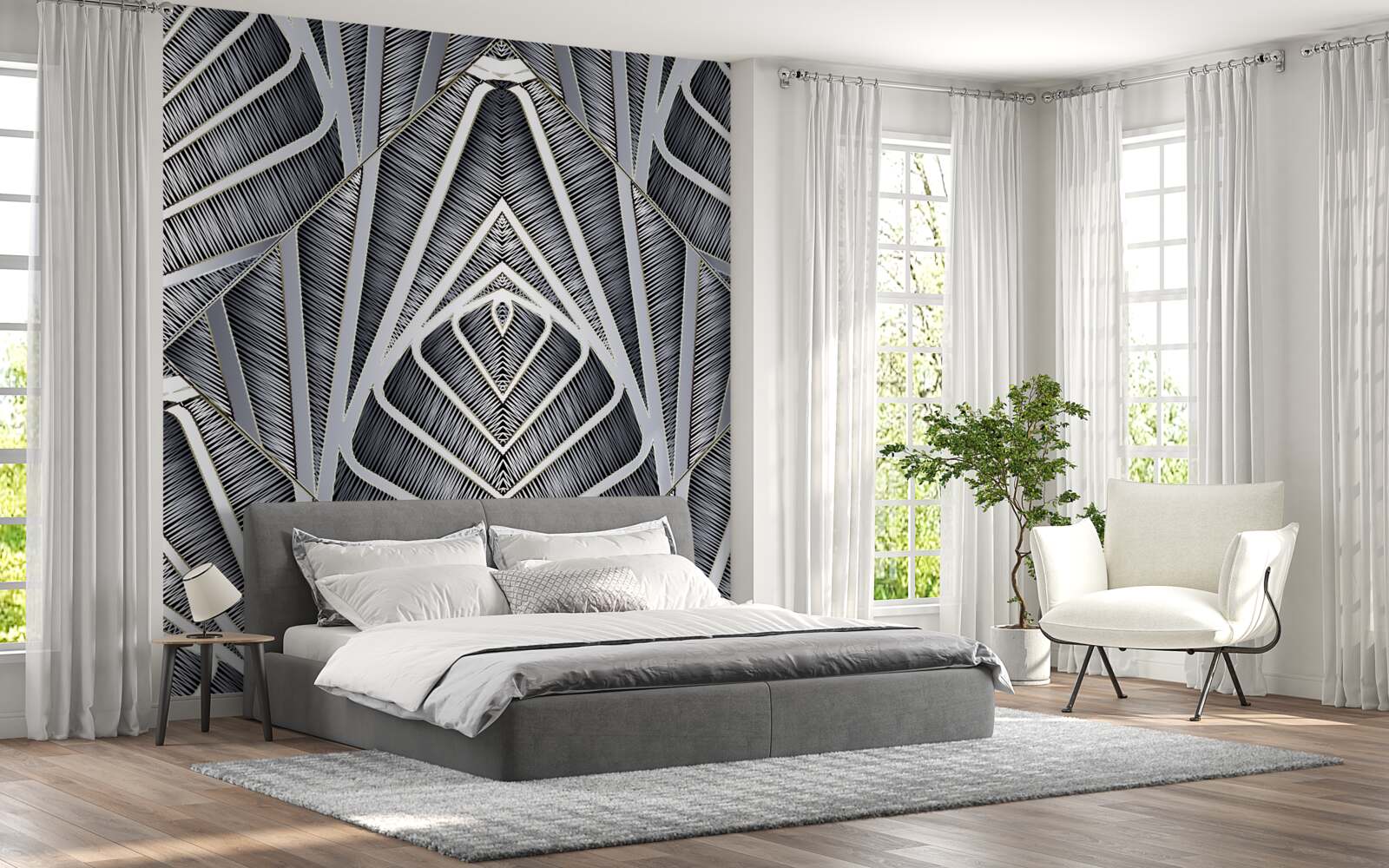 Fototapeta abstrakcyjny wzór liści