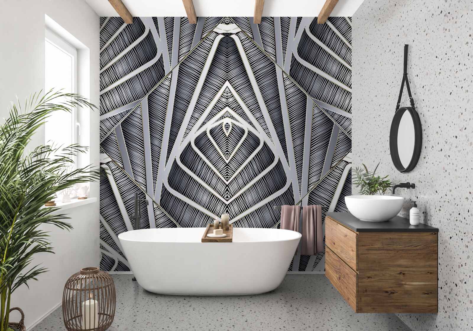 Fototapeta abstrakcyjny wzór liści