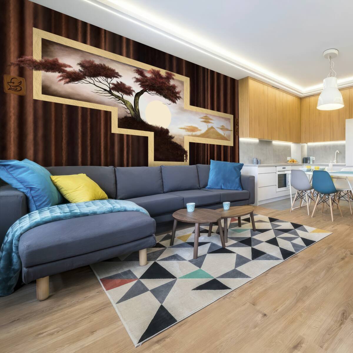 Fototapeta wschód słońca nad starym bonsai