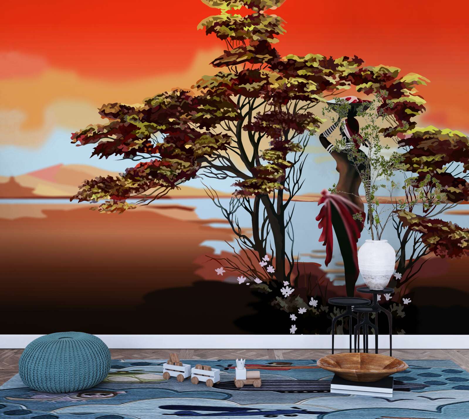 Fototapeta pani w oazie w afryce