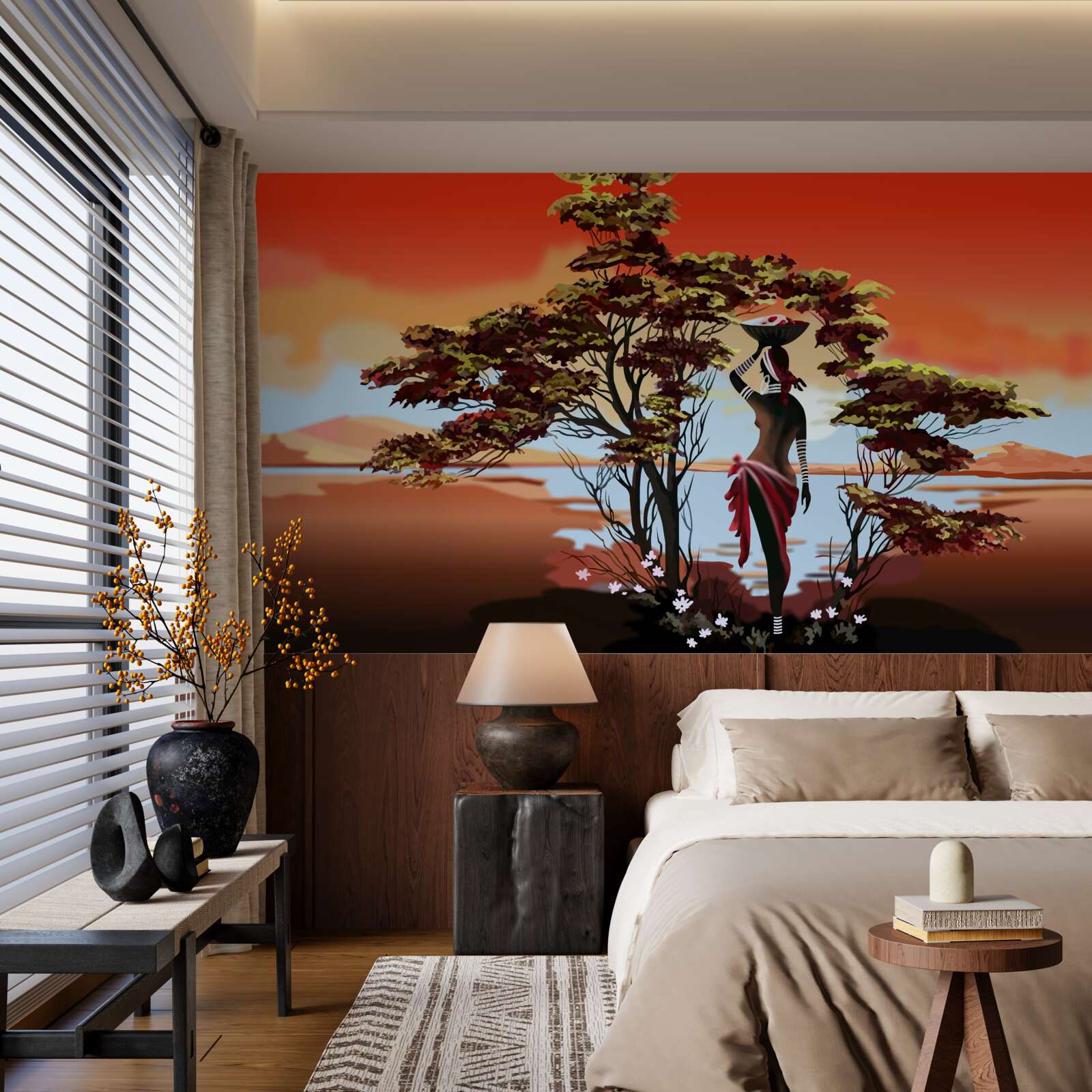 Fototapeta pani w oazie w afryce