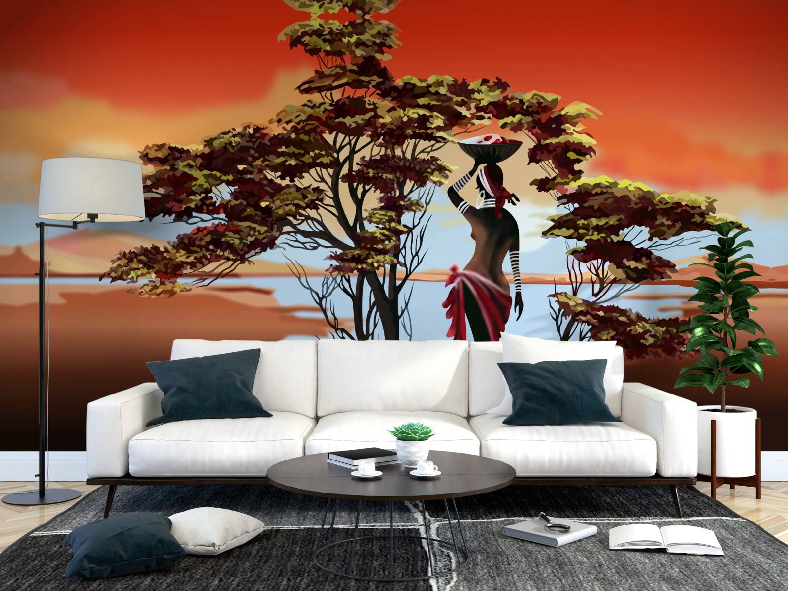 Fototapeta pani w oazie w afryce