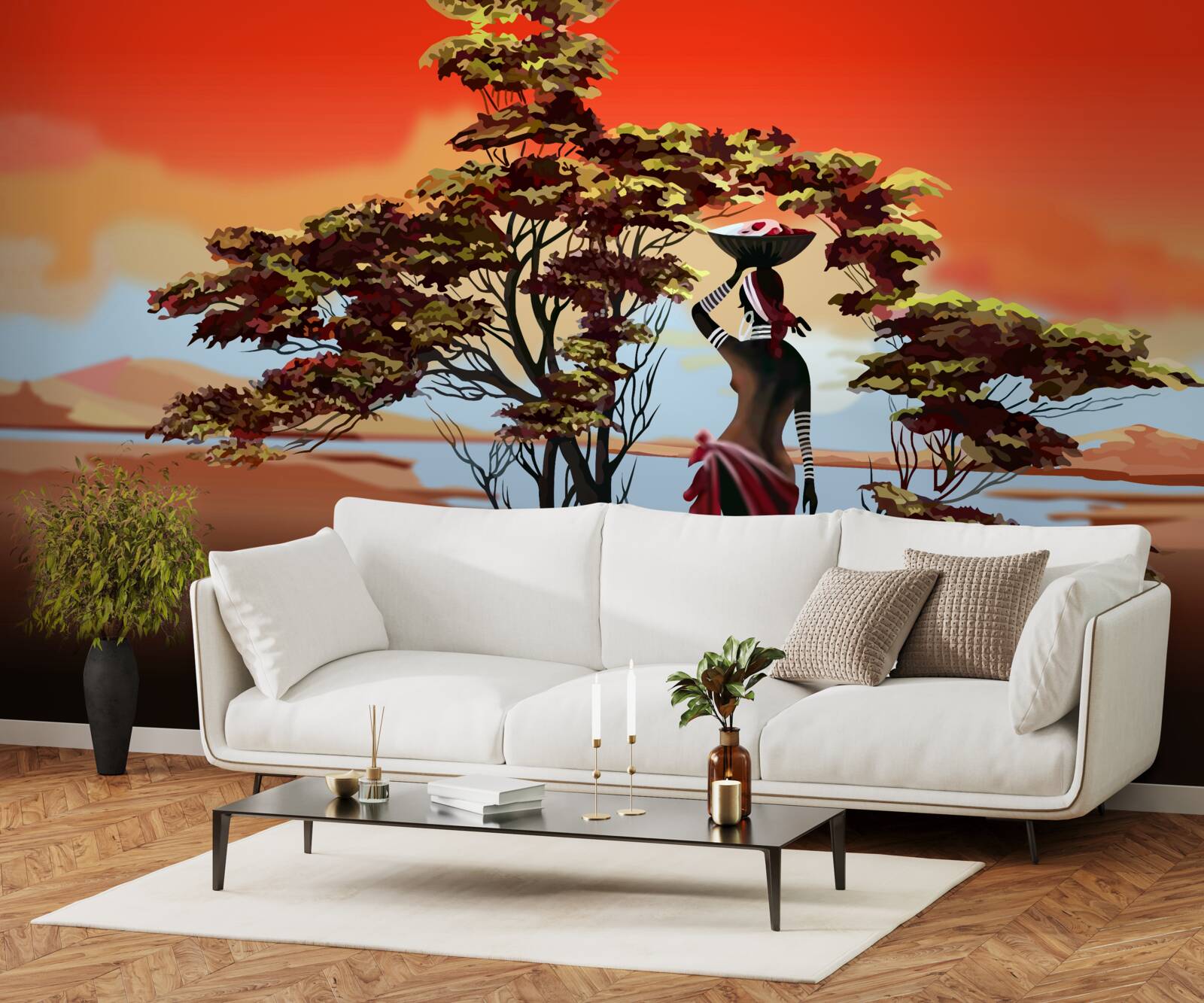 Fototapeta pani w oazie w afryce