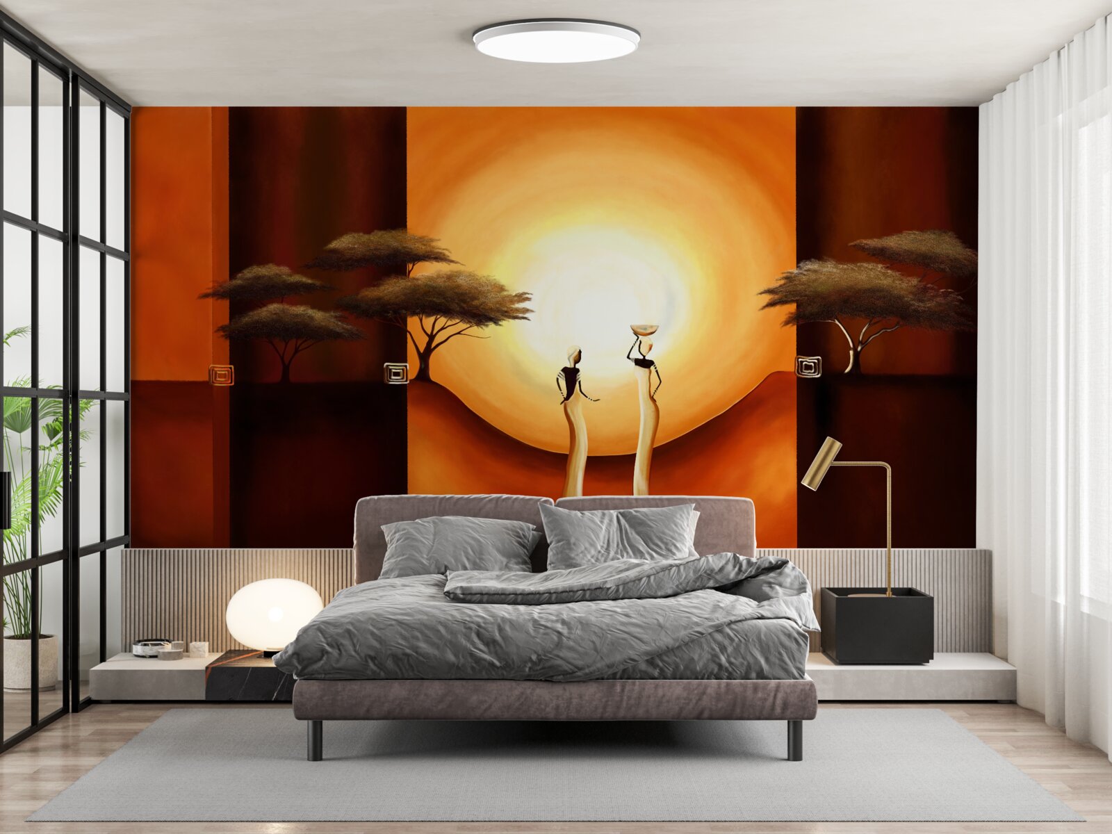 Fototapeta zachód słońca w afryce