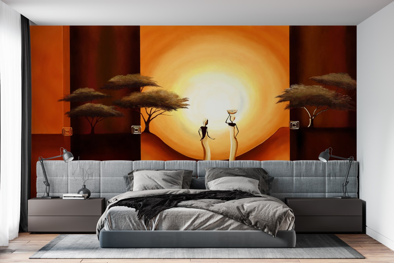 Fototapeta zachód słońca w afryce