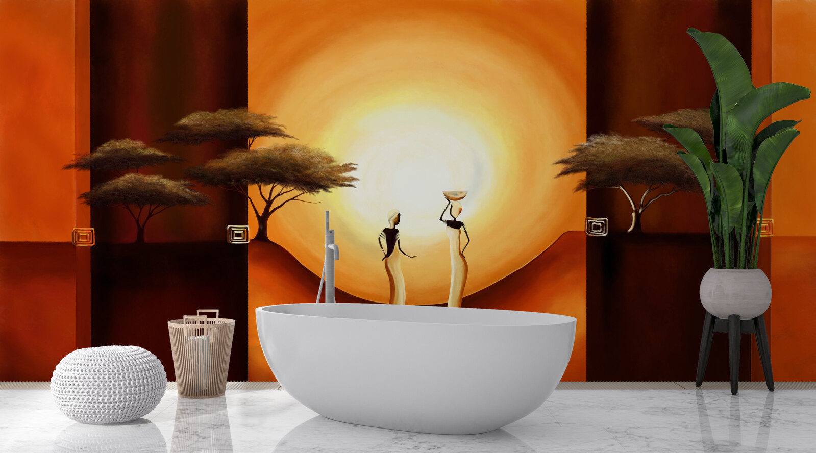 Fototapeta zachód słońca w afryce