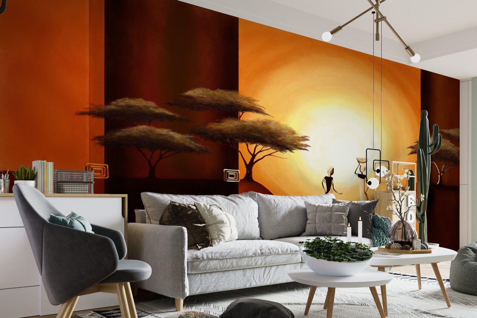 Fototapeta zachód słońca w afryce