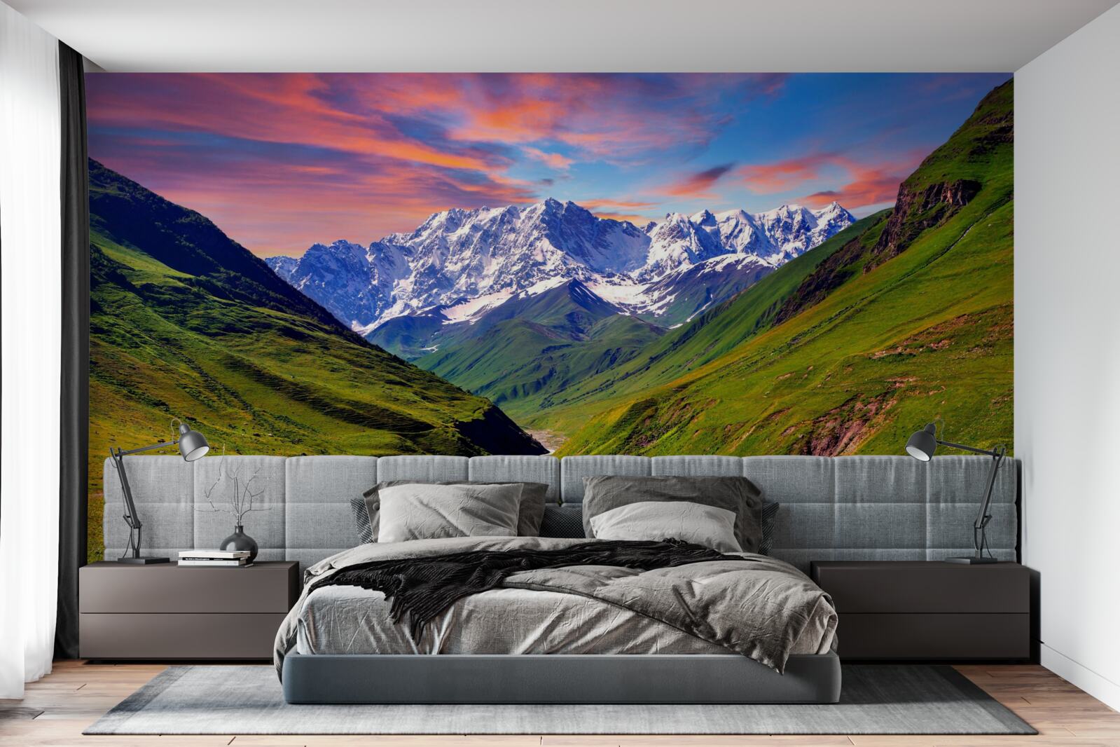 Fototapeta urocza ścieżka przez szczyty gór