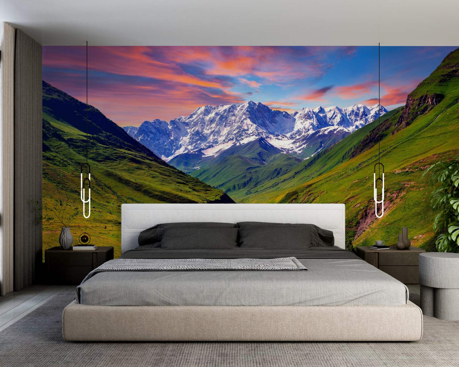 Fototapeta urocza ścieżka przez szczyty gór