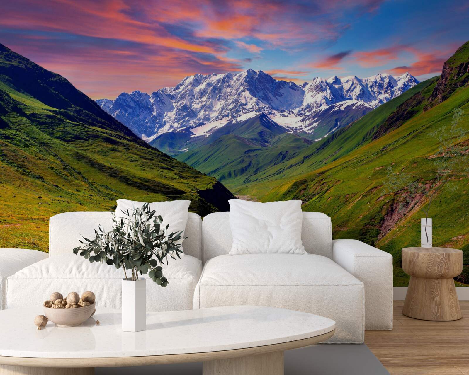 Fototapeta urocza ścieżka przez szczyty gór