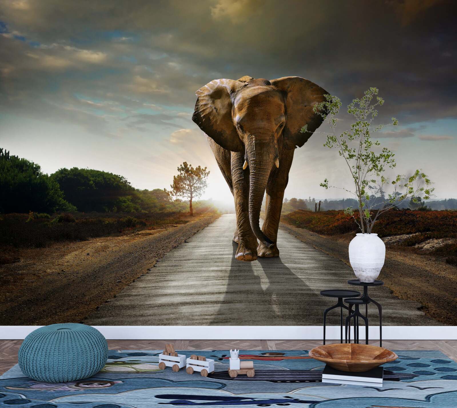 Fototapeta podróż słonia trwa