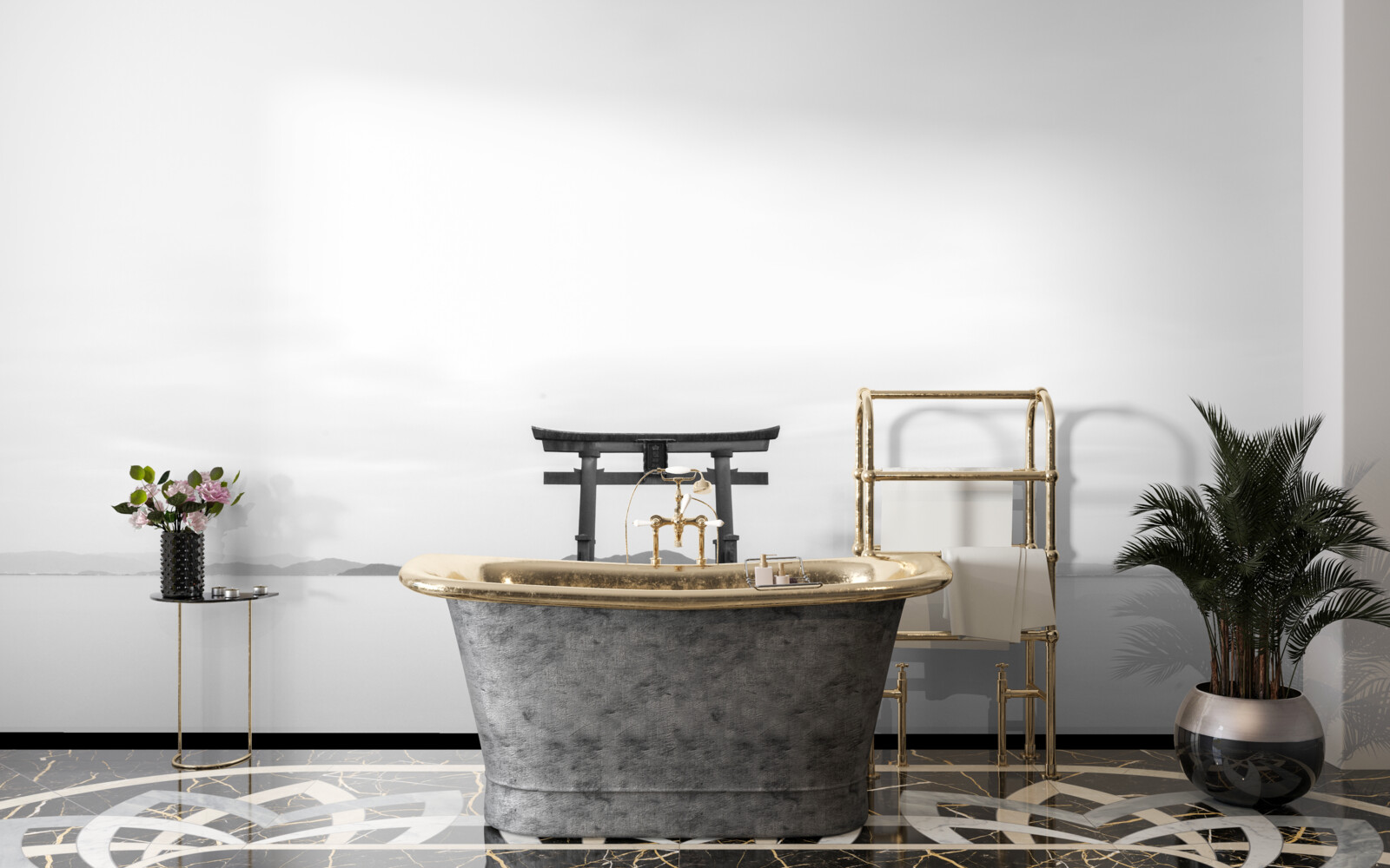 Fototapeta brama tori w oceanie