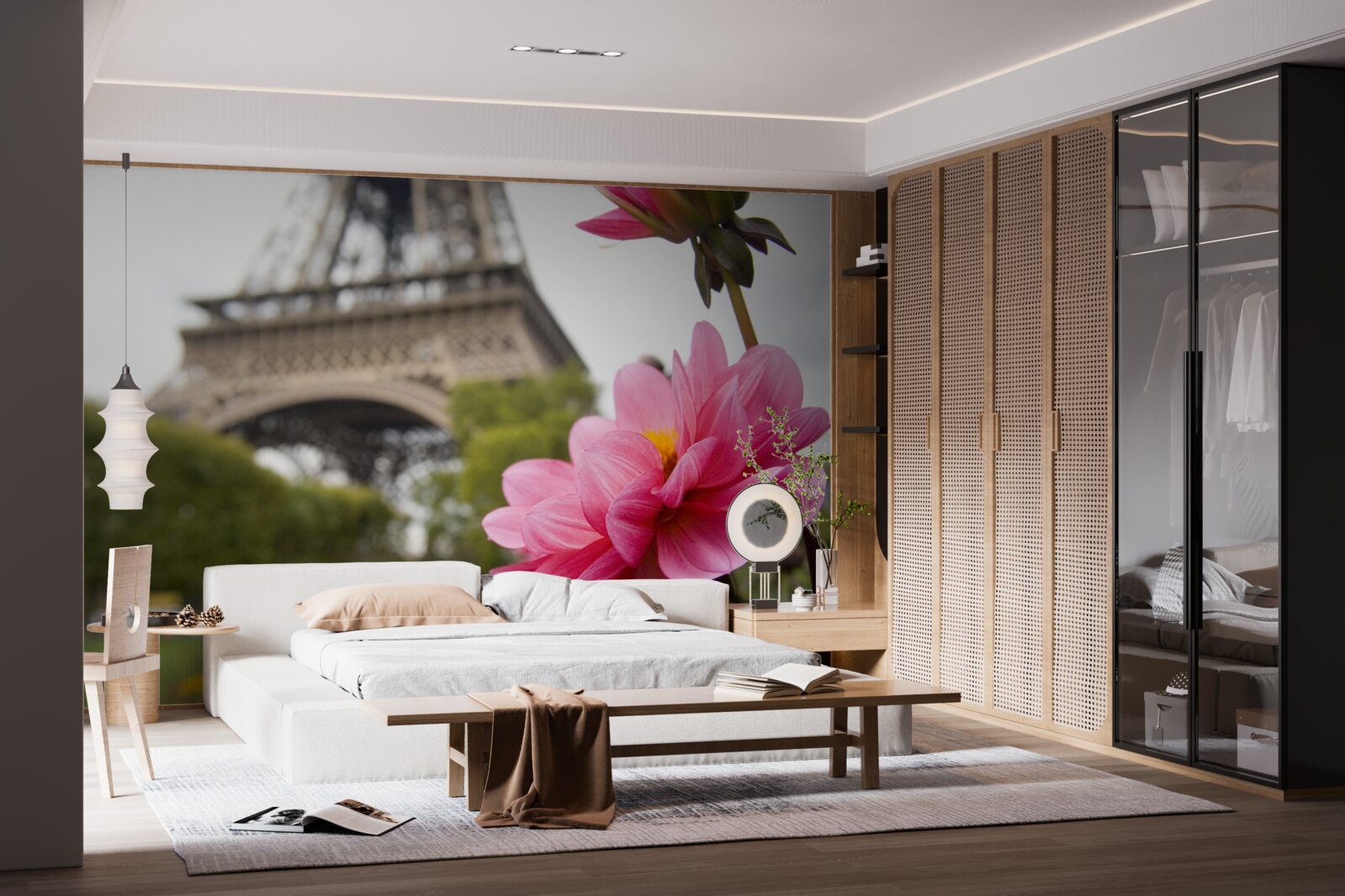 Fototapeta olśniewający, bujny kwiat w stolicy francji