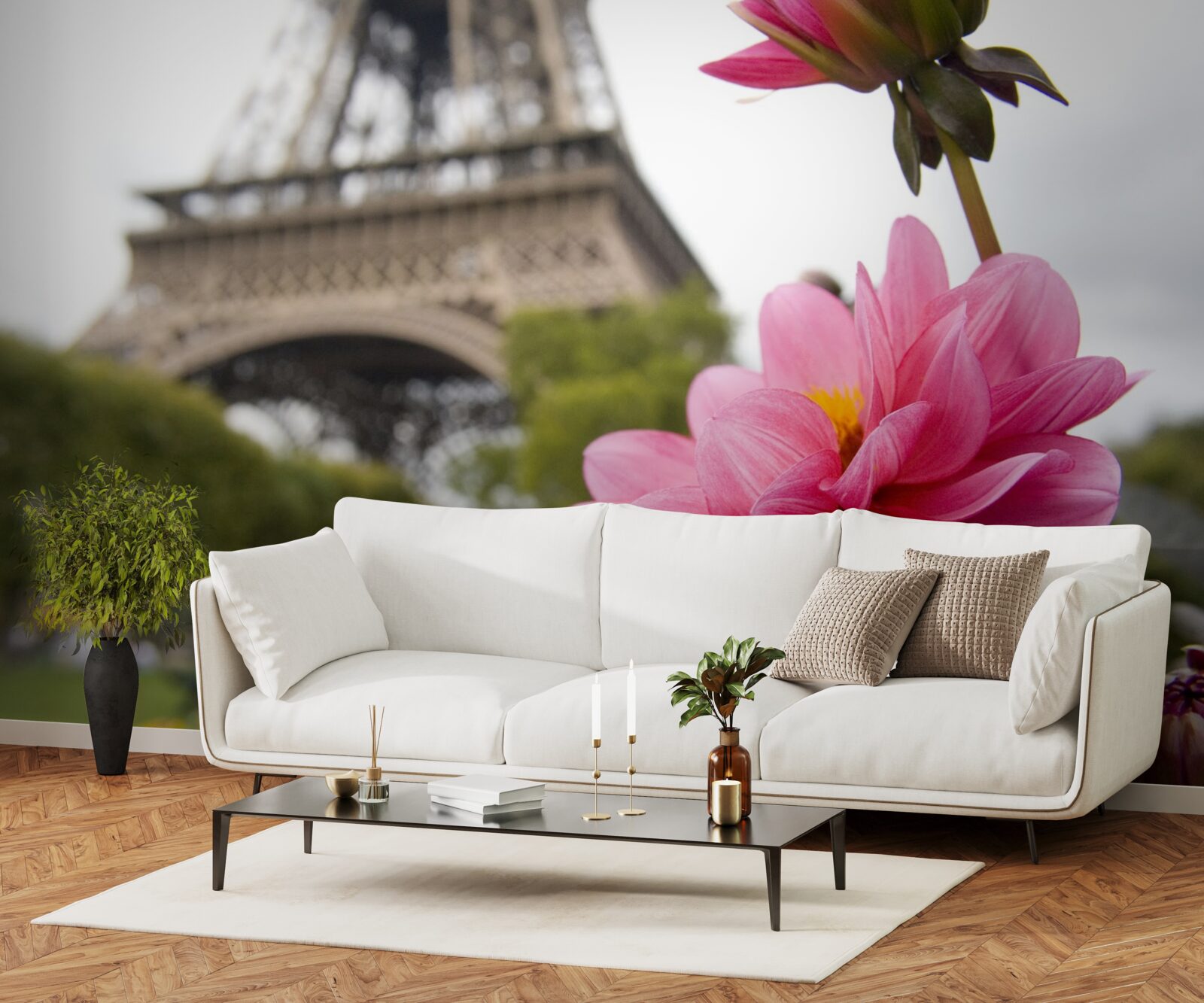 Fototapeta olśniewający, bujny kwiat w stolicy francji