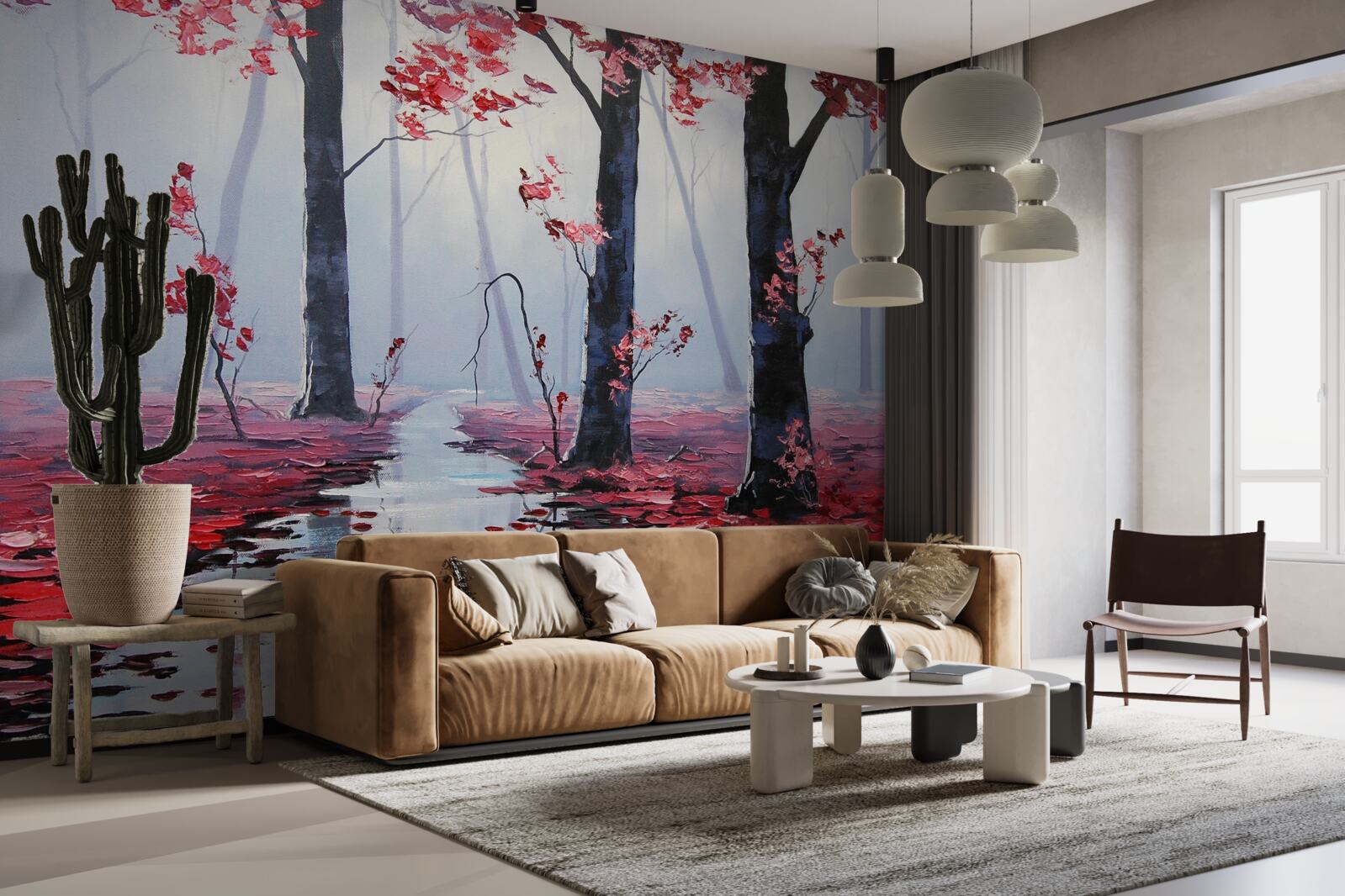 Fototapeta odbicie jesiennych liści w wodzie