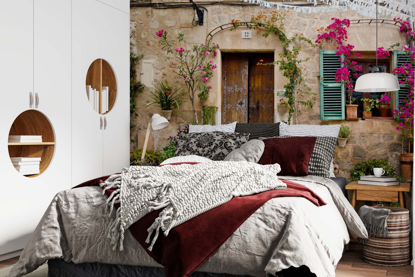 Fototapeta zabytkowe mieszkanie z roślinami