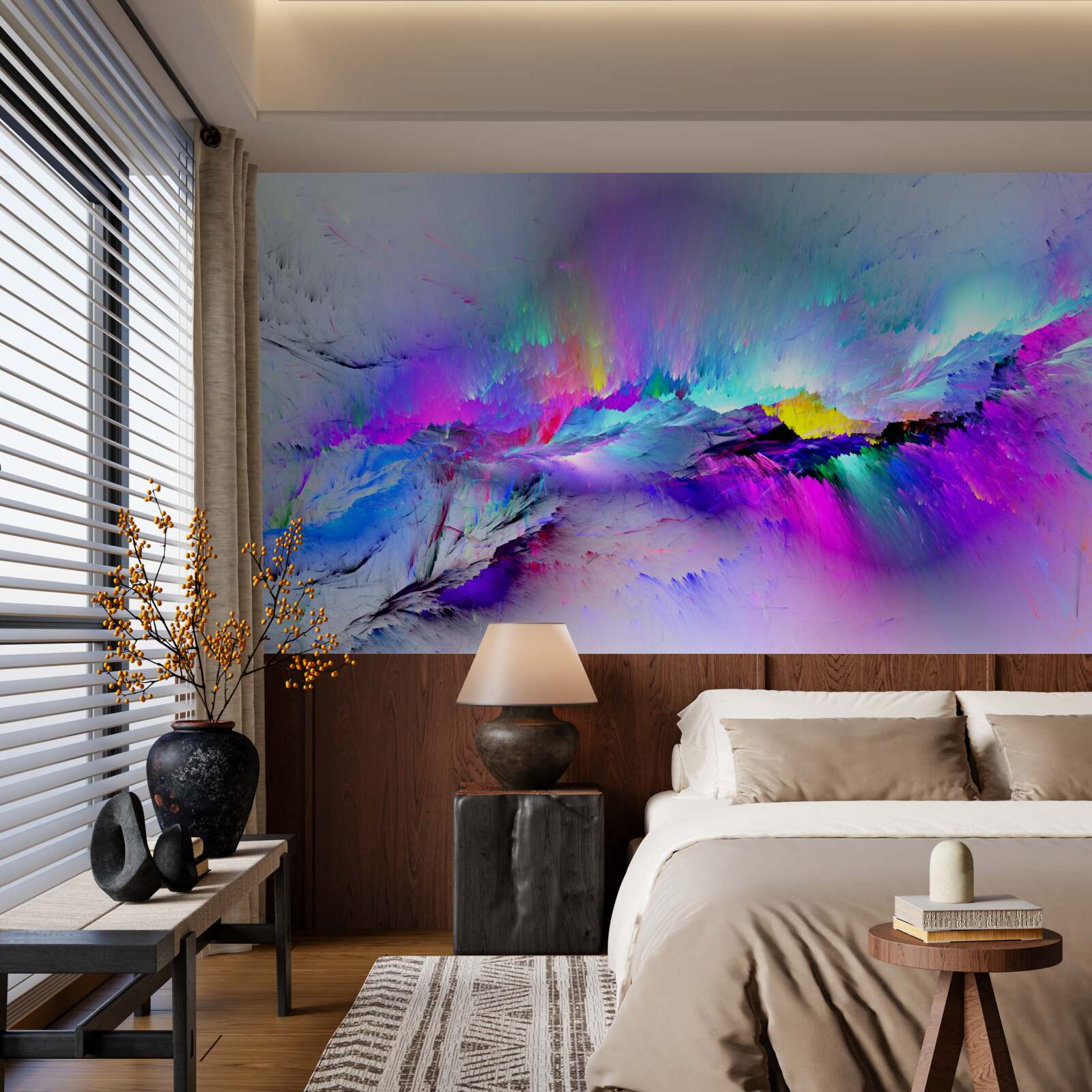 Fototapeta zorza polarna nad biegunem południowym