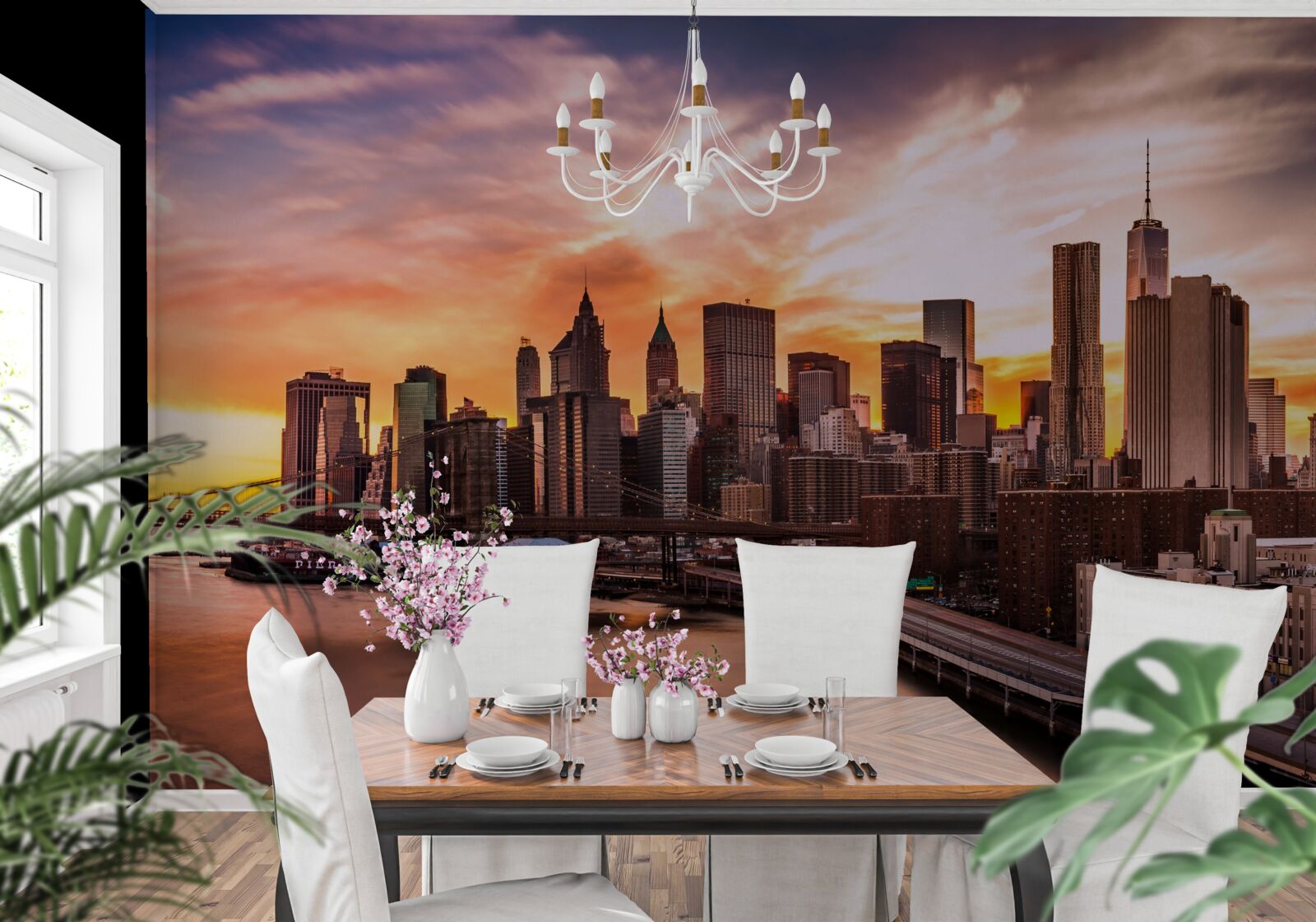 Fototapeta zamów z bursztynu nad brooklynem