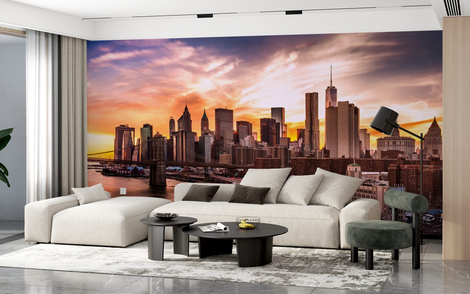 Fototapeta zamów z bursztynu nad brooklynem