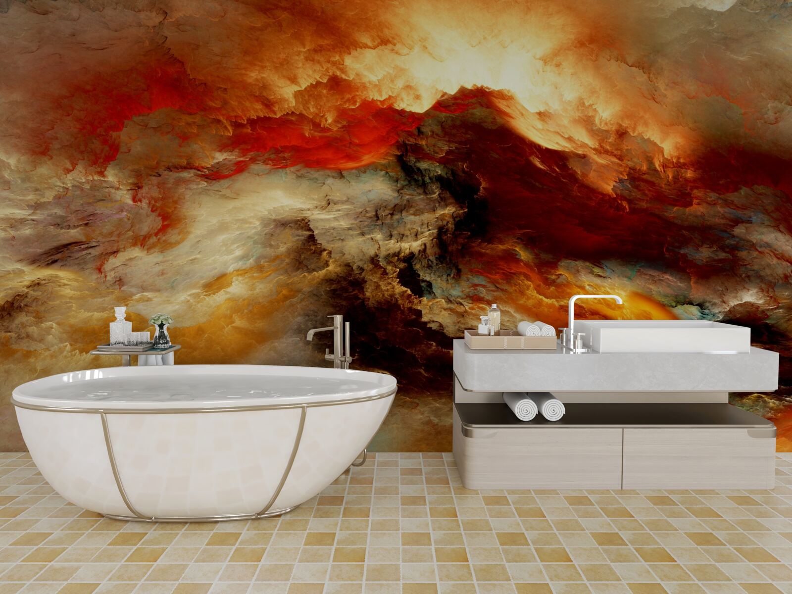 Fototapeta wicher w skalistym bezkresie